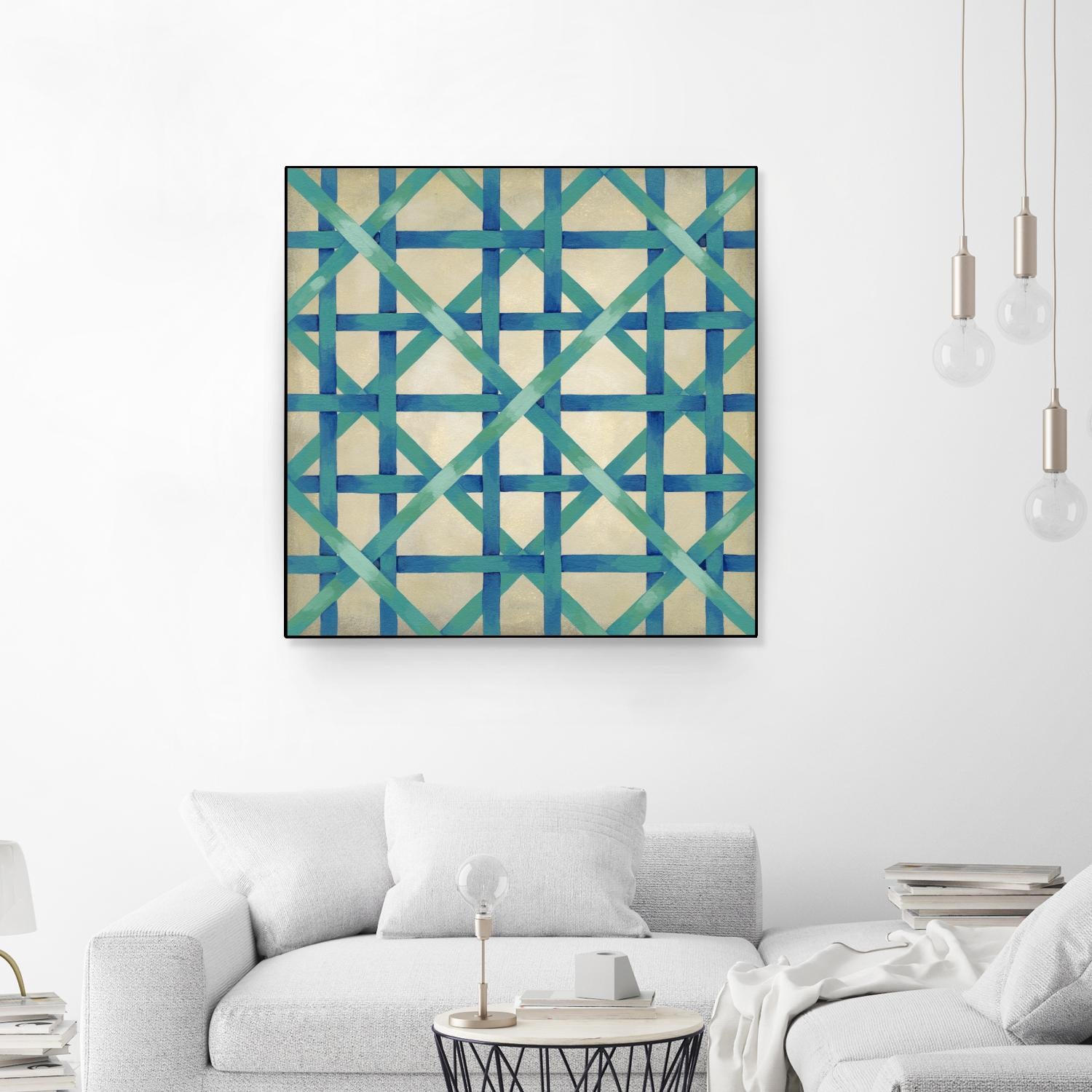 Woven Symmetry I by Chariklia Zarris on GIANT ART - blue patterns