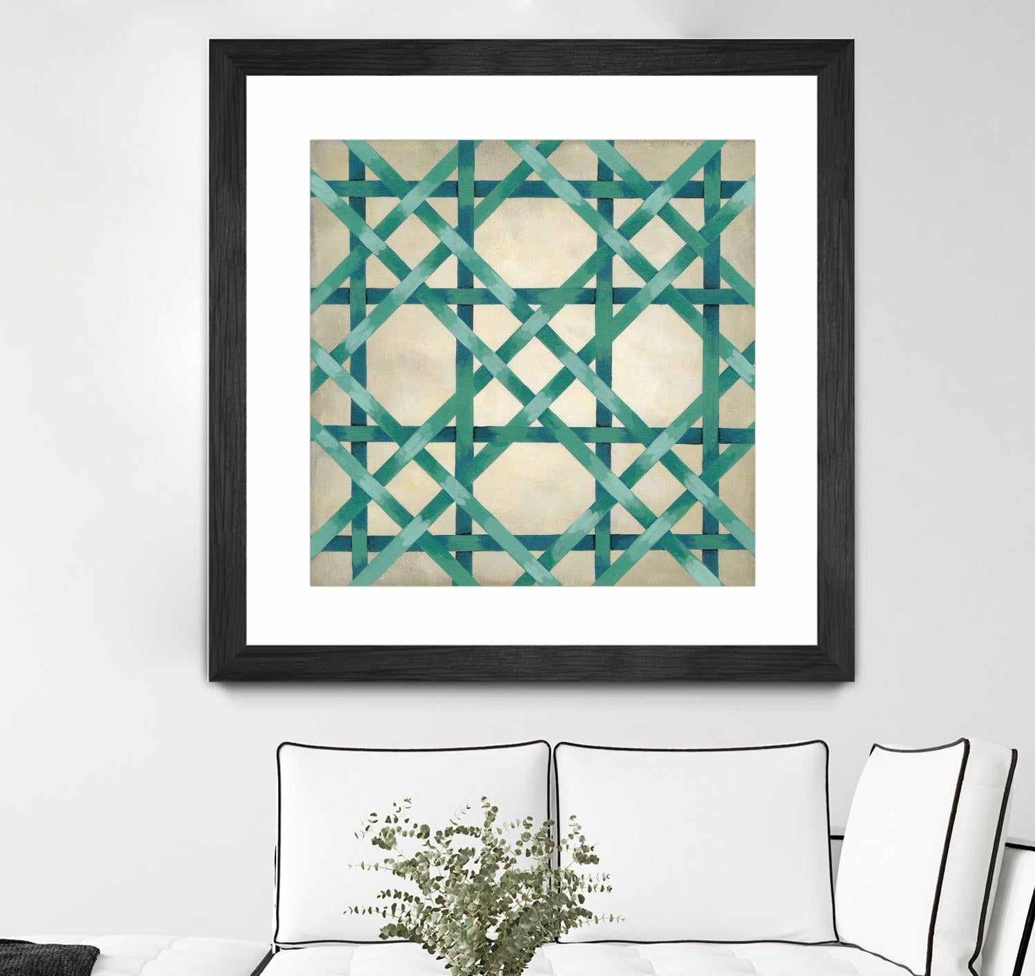 Woven Symmetry VI by Chariklia Zarris on GIANT ART - green patterns