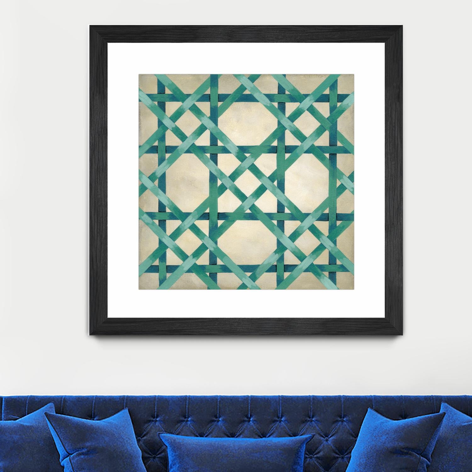 Woven Symmetry VI by Chariklia Zarris on GIANT ART - green patterns