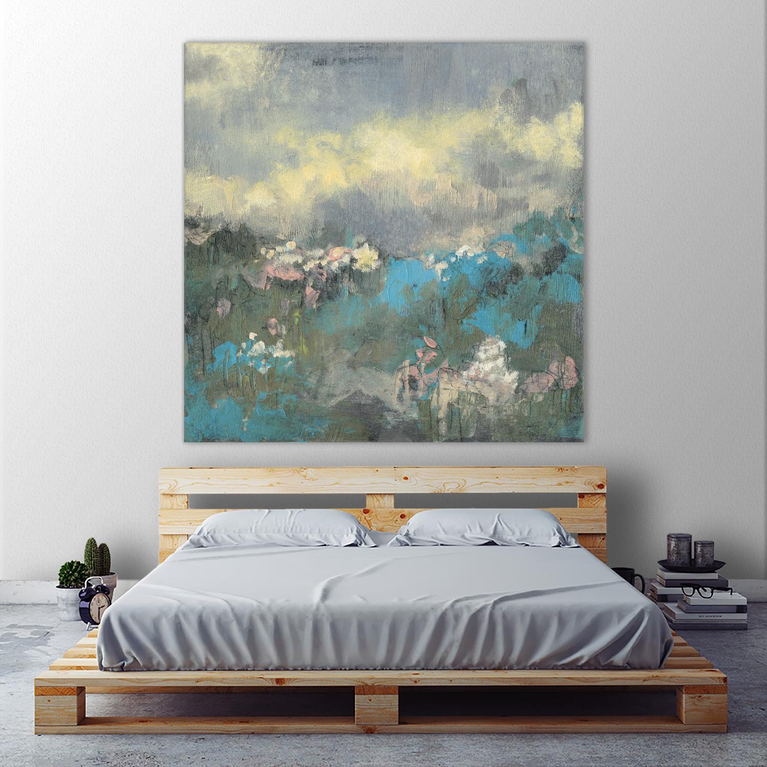 Painterly Field I by Jennifer Goldberger on GIANT ART - blue abstract