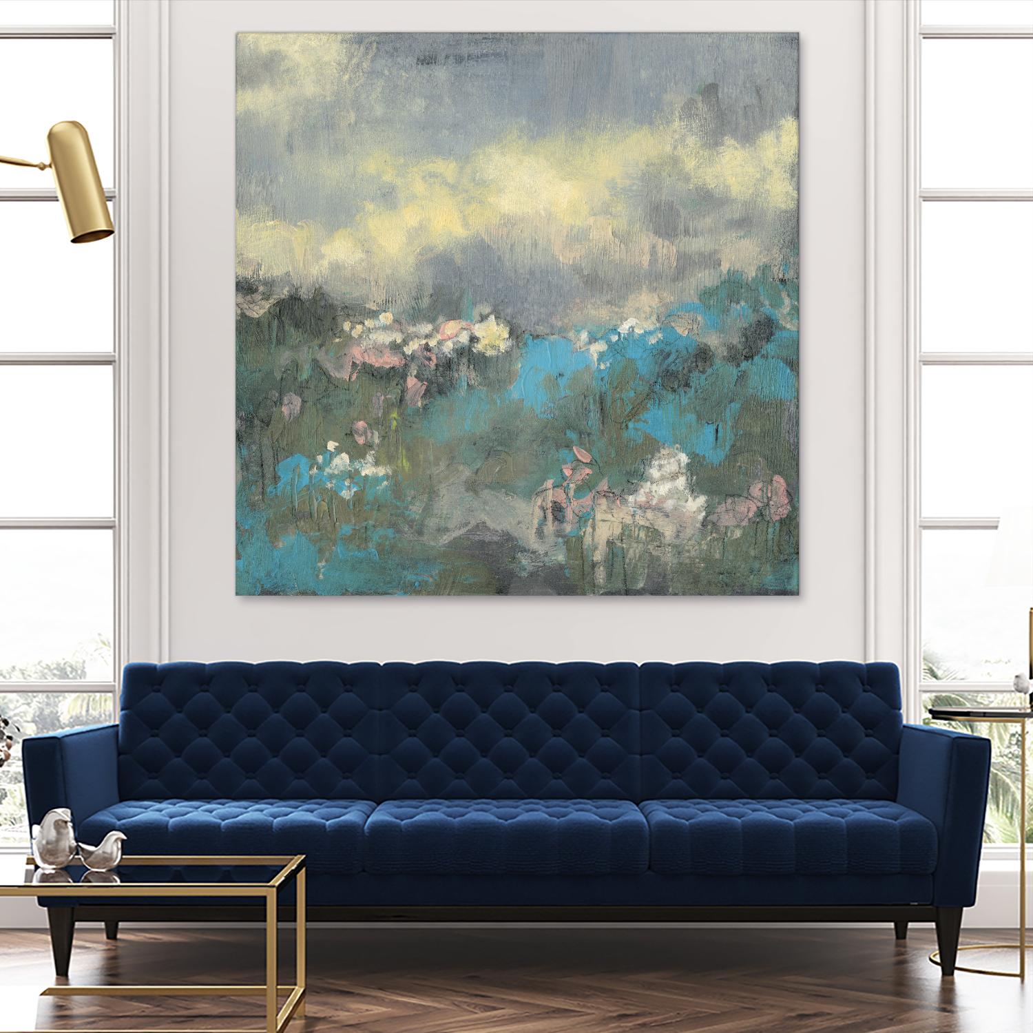 Painterly Field I by Jennifer Goldberger on GIANT ART - blue abstract