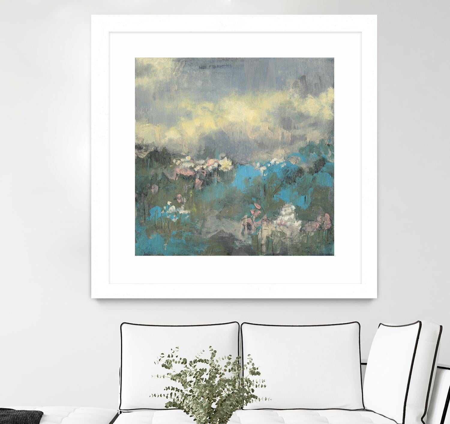 Painterly Field I by Jennifer Goldberger on GIANT ART - blue abstract