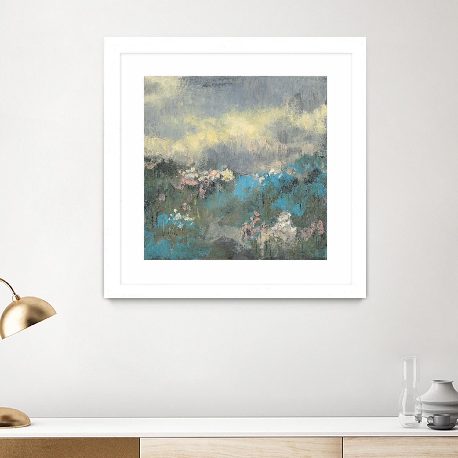 Painterly Field I by Jennifer Goldberger on GIANT ART - blue abstract