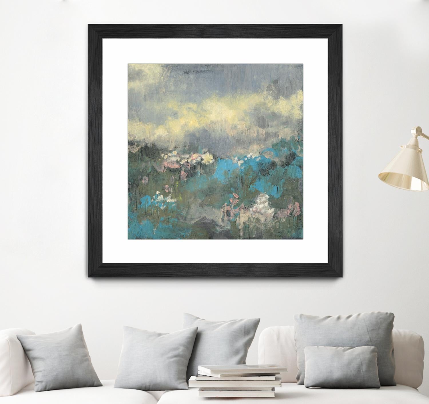 Painterly Field I by Jennifer Goldberger on GIANT ART - blue abstract