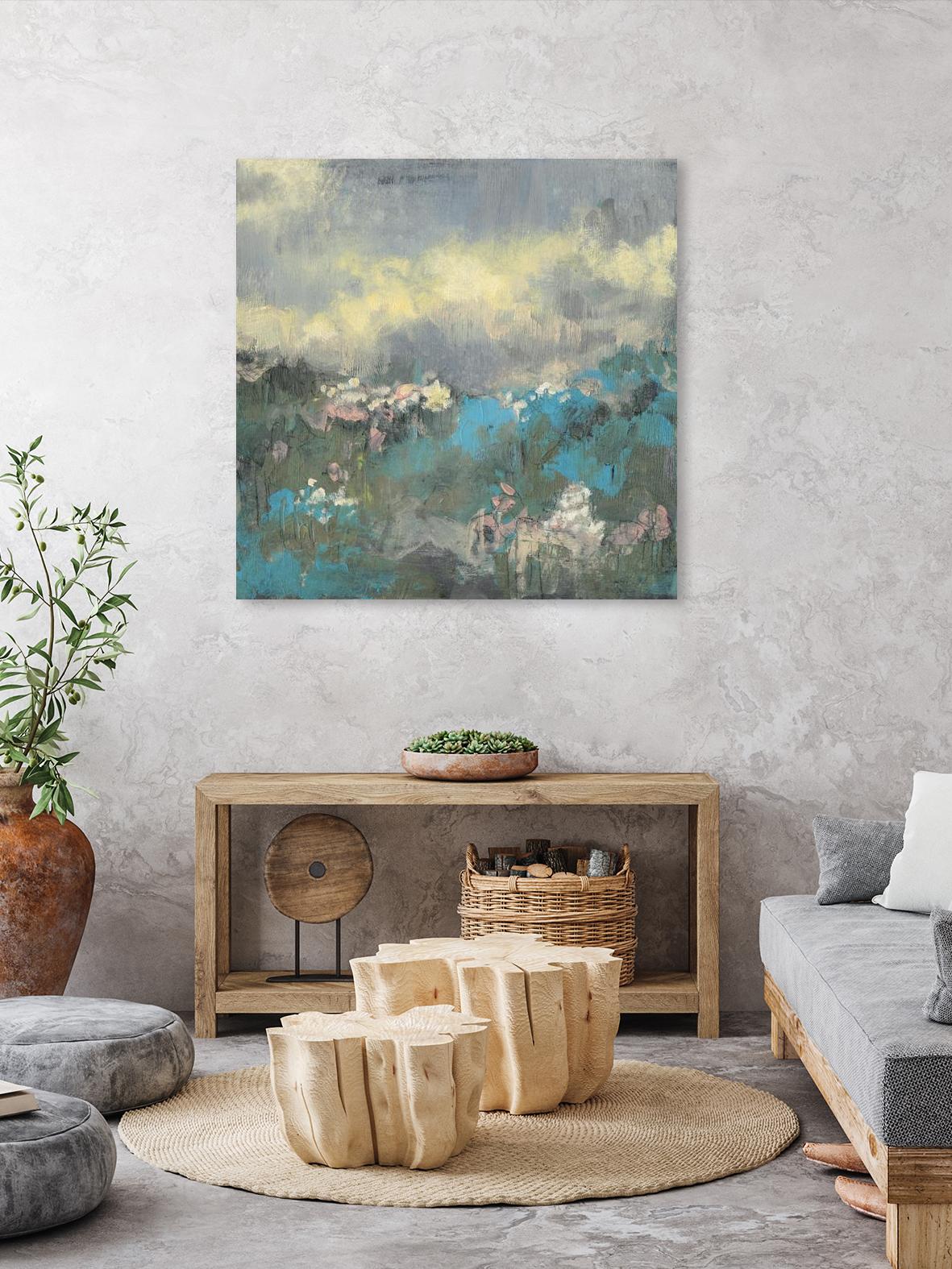 Painterly Field I by Jennifer Goldberger on GIANT ART - blue abstract