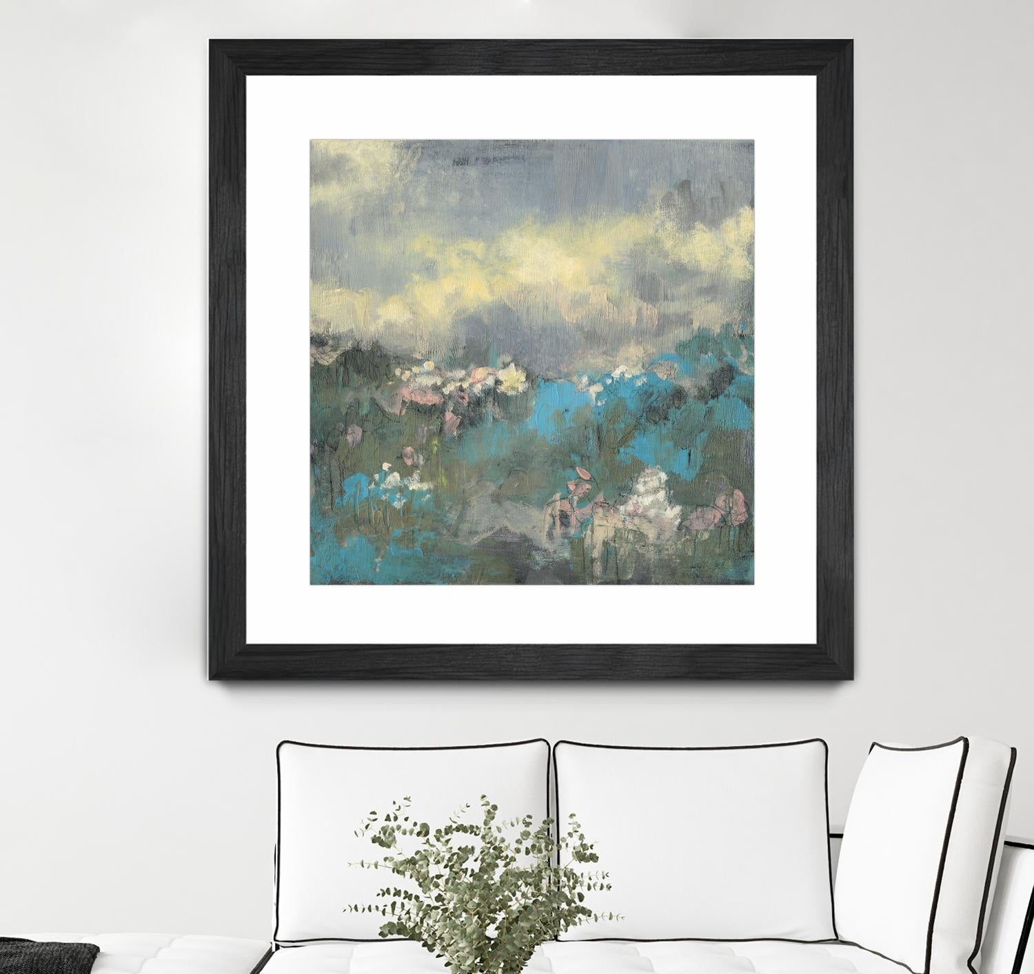Painterly Field I by Jennifer Goldberger on GIANT ART - blue abstract