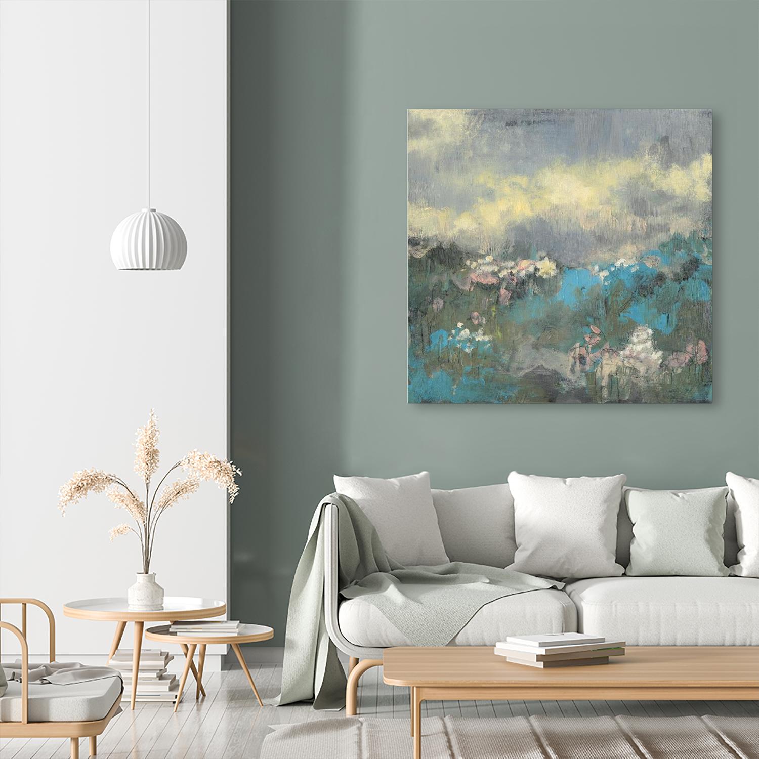 Painterly Field I by Jennifer Goldberger on GIANT ART - blue abstract