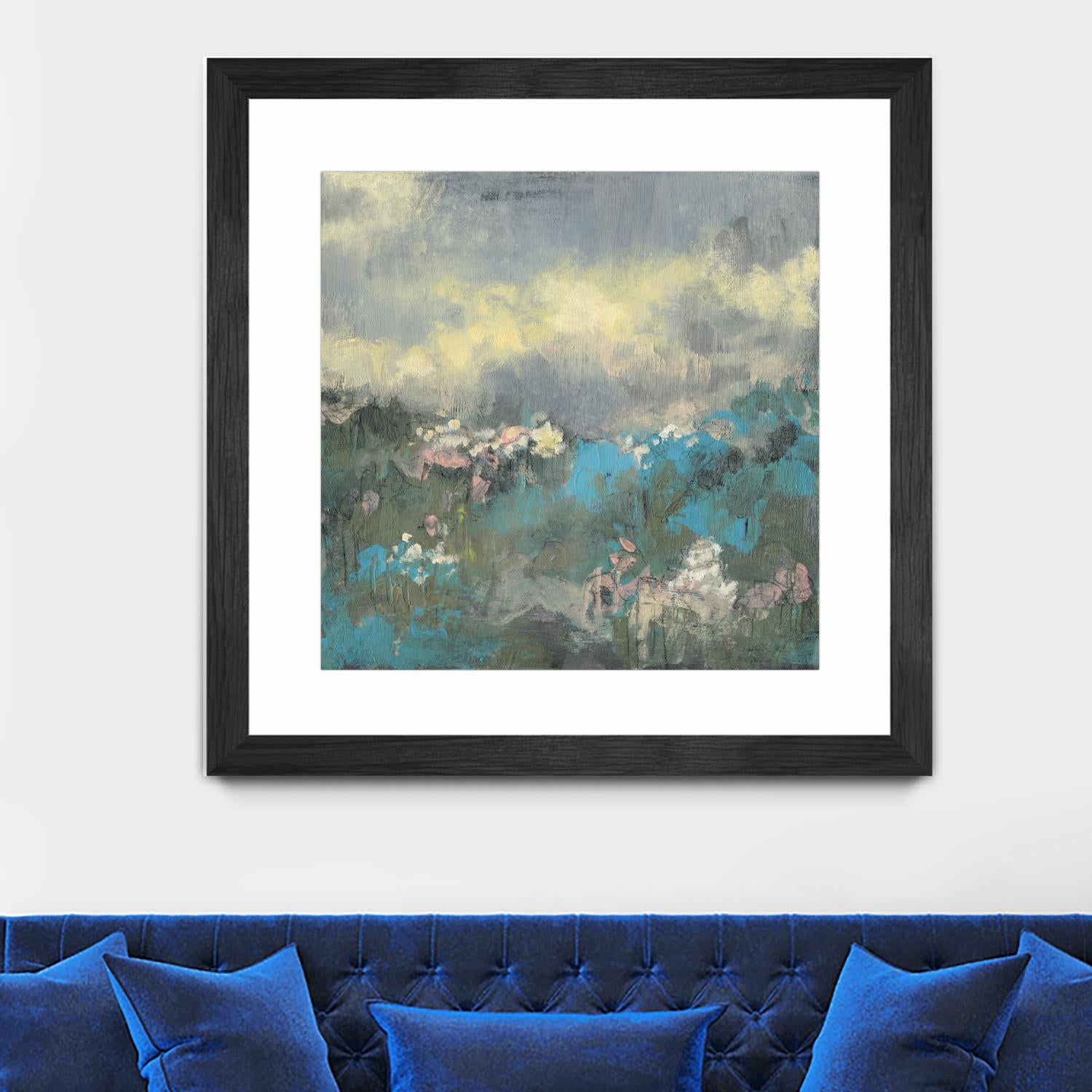 Painterly Field I by Jennifer Goldberger on GIANT ART - blue abstract