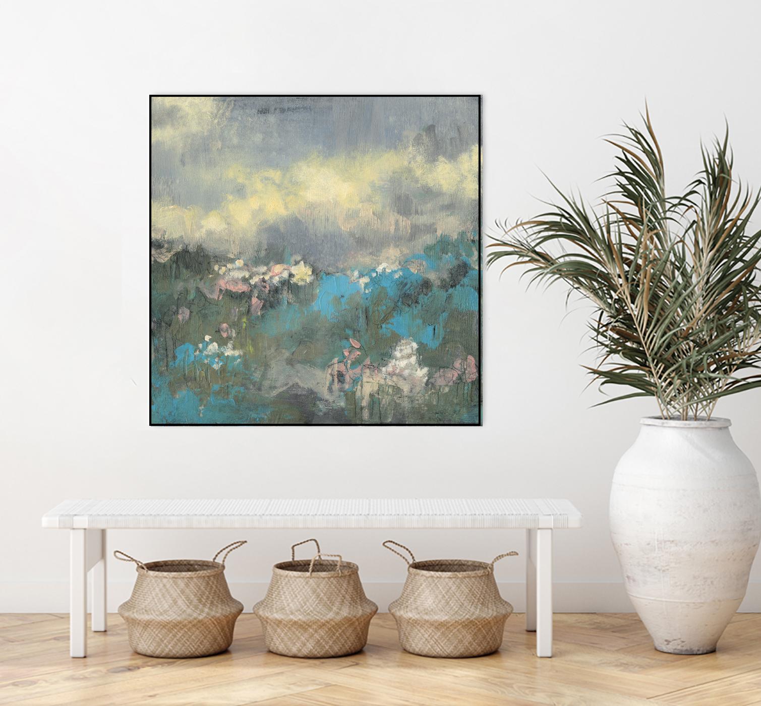 Painterly Field I by Jennifer Goldberger on GIANT ART - blue abstract