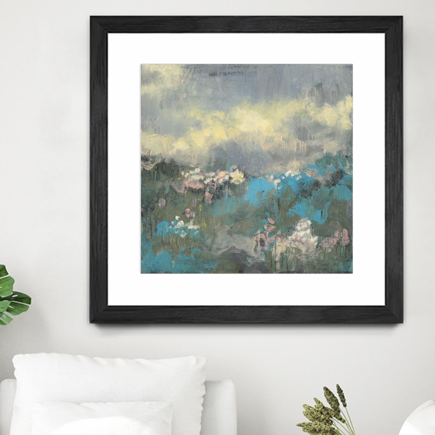 Painterly Field I by Jennifer Goldberger on GIANT ART - blue abstract