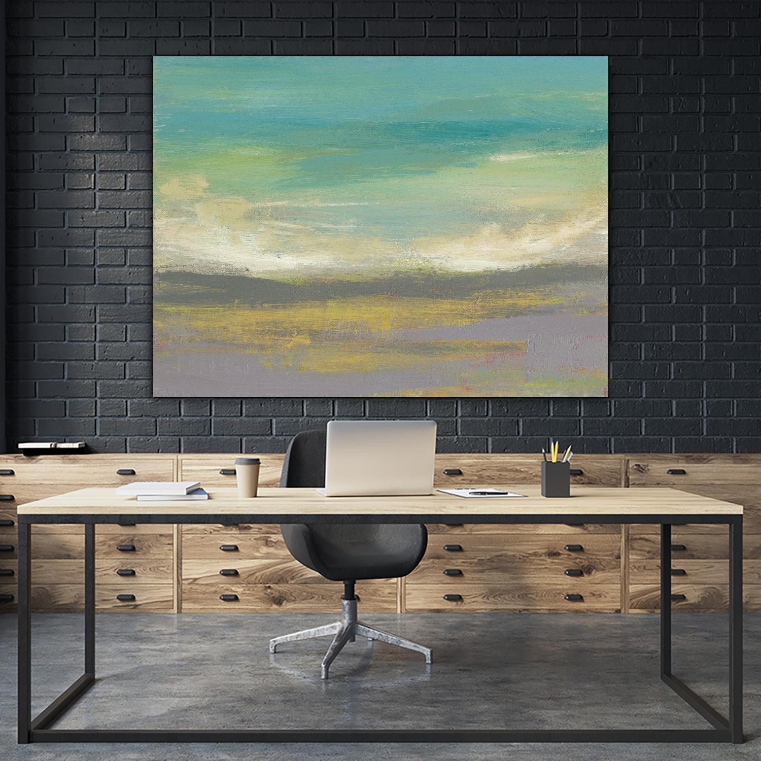 Sunset Study II by Jennifer Goldberger on GIANT ART - green abstract nature