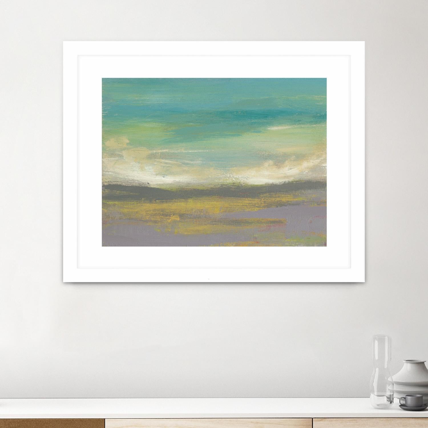 Sunset Study II by Jennifer Goldberger on GIANT ART - green abstract nature