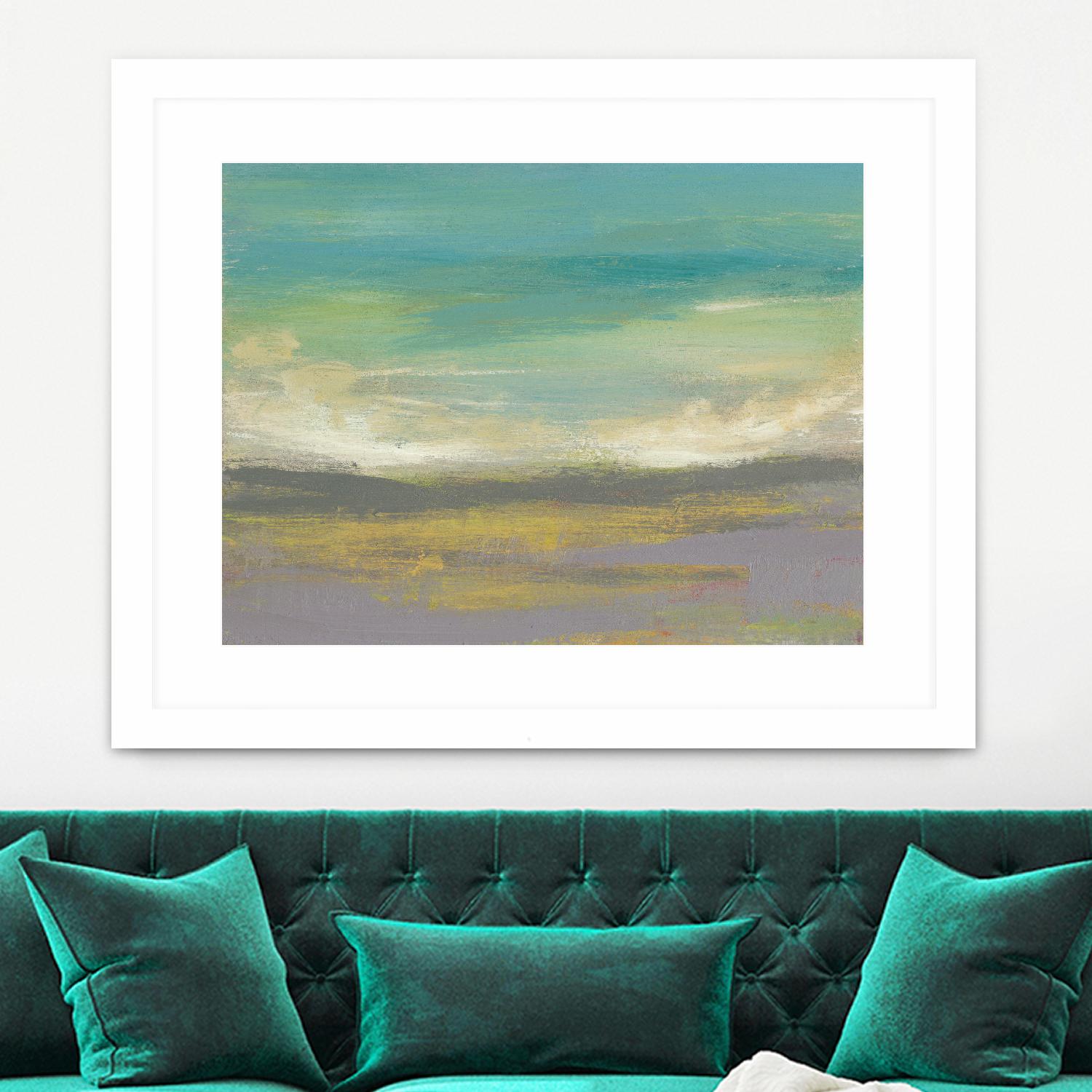 Sunset Study II by Jennifer Goldberger on GIANT ART - green abstract nature