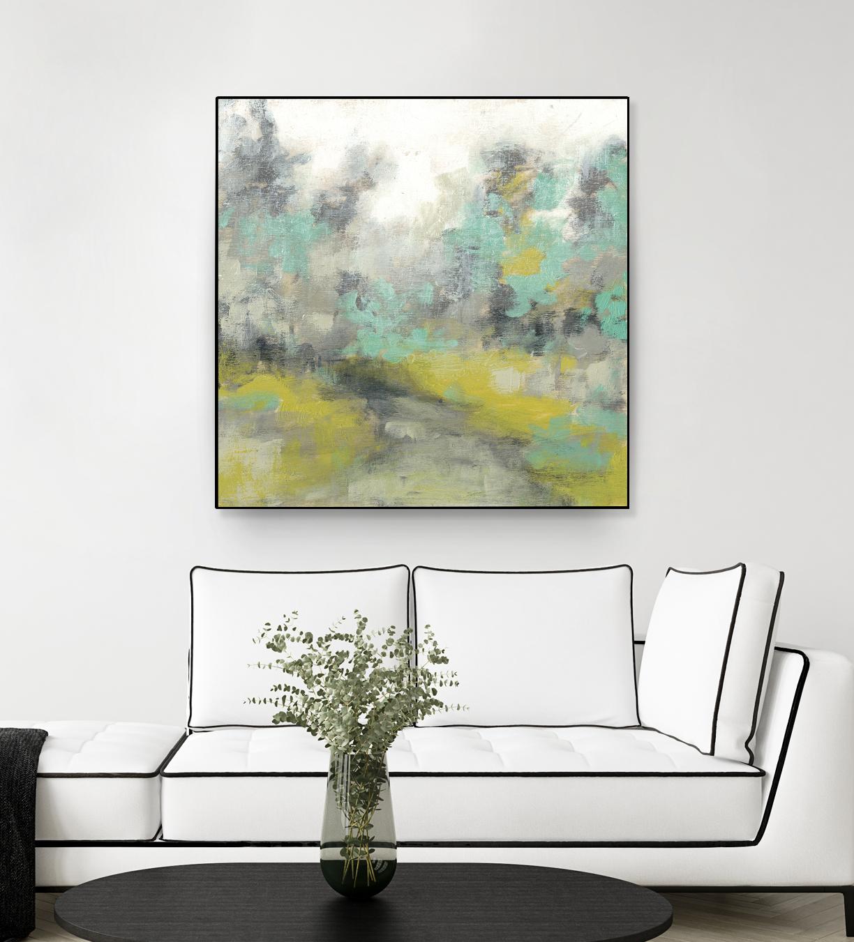 Pastel Walk II by Jennifer Goldberger on GIANT ART - green abstract