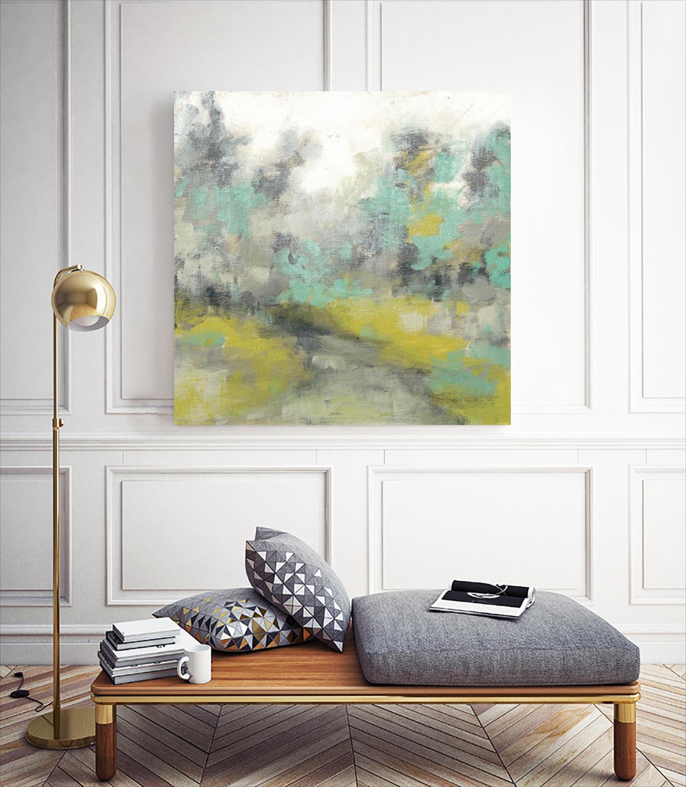 Pastel Walk II by Jennifer Goldberger on GIANT ART - green abstract