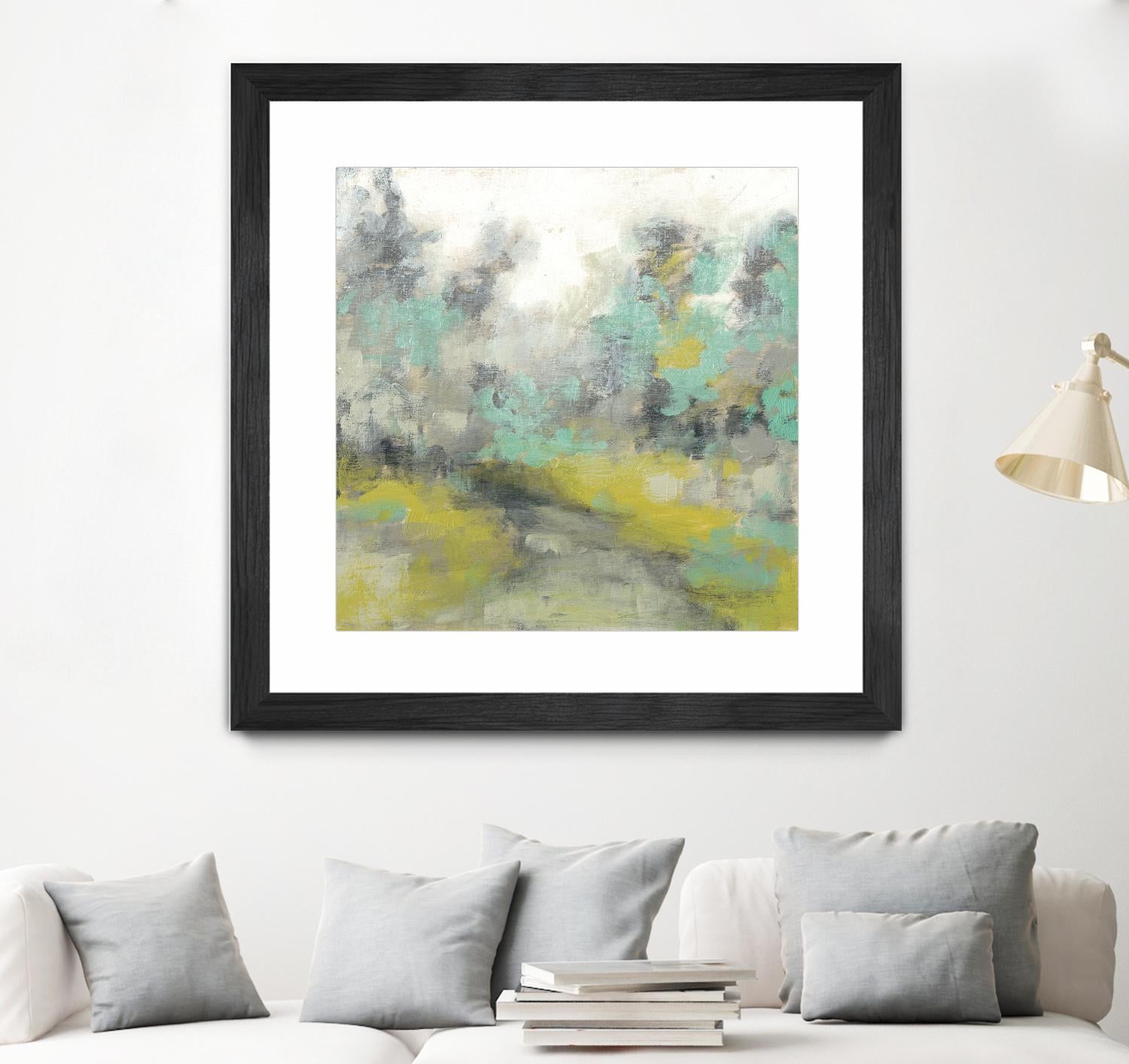Pastel Walk II by Jennifer Goldberger on GIANT ART - green abstract