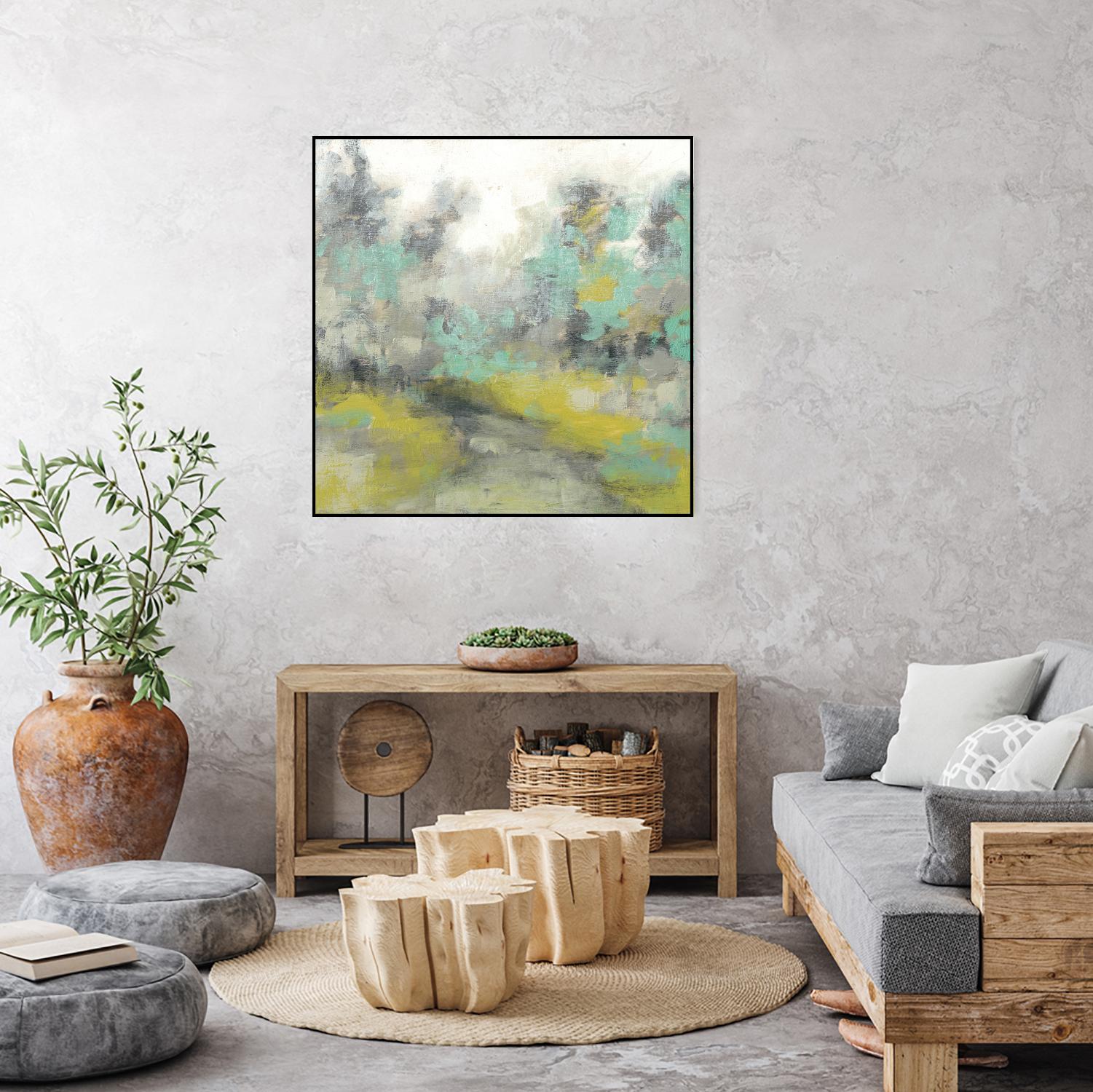 Pastel Walk II by Jennifer Goldberger on GIANT ART - green abstract
