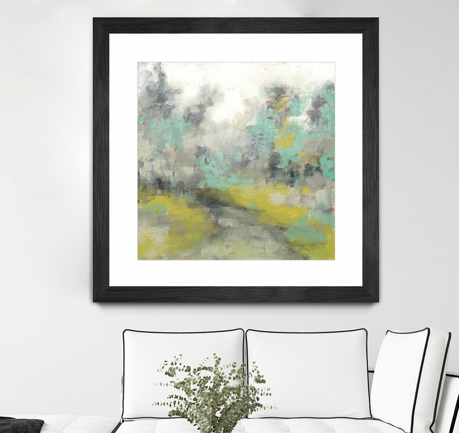Pastel Walk II by Jennifer Goldberger on GIANT ART - green abstract