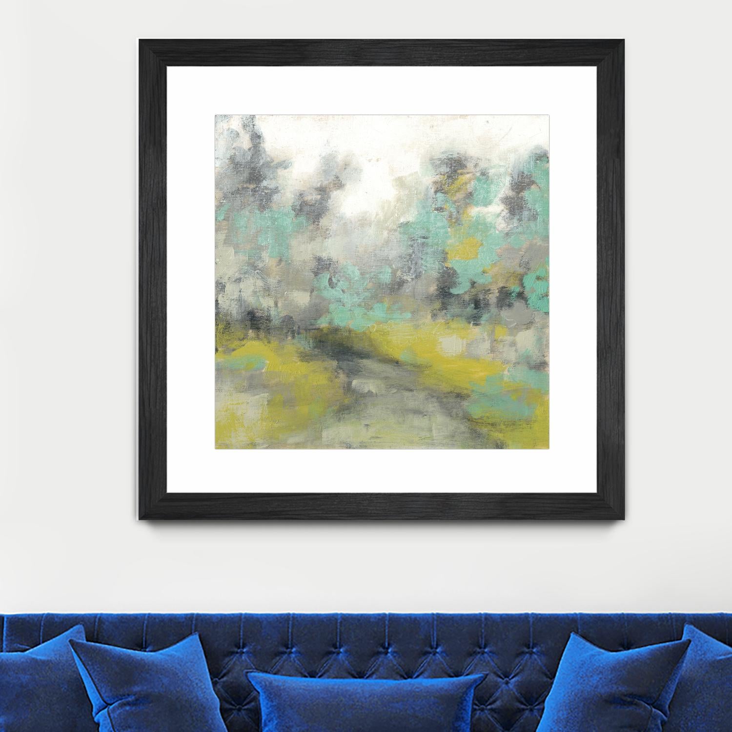 Pastel Walk II by Jennifer Goldberger on GIANT ART - green abstract