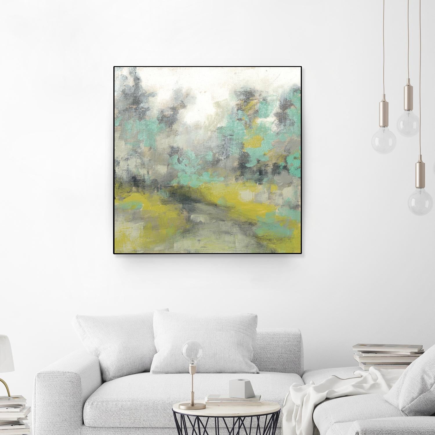 Pastel Walk II by Jennifer Goldberger on GIANT ART - green abstract
