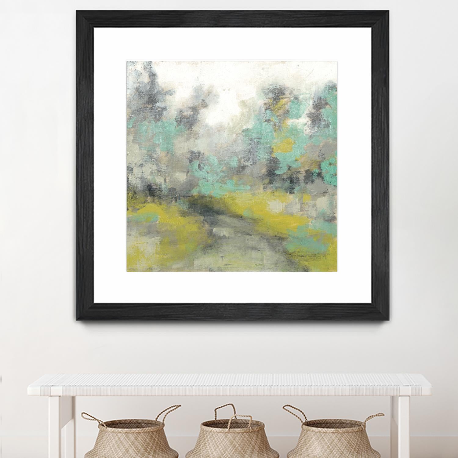 Pastel Walk II by Jennifer Goldberger on GIANT ART - green abstract