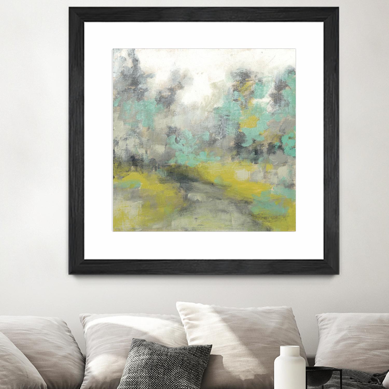 Pastel Walk II by Jennifer Goldberger on GIANT ART - green abstract