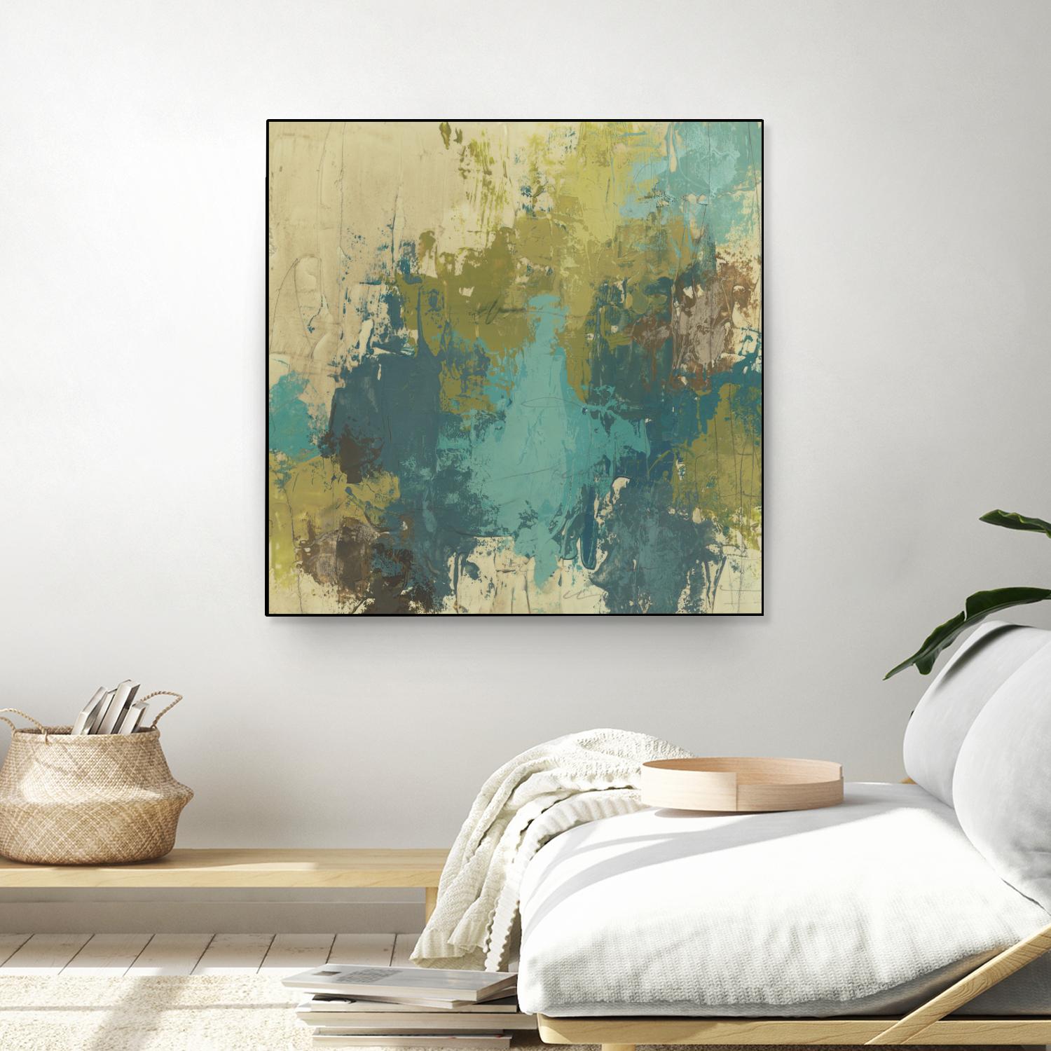 Blue Monday I by June Erica Vess on GIANT ART - green abstract