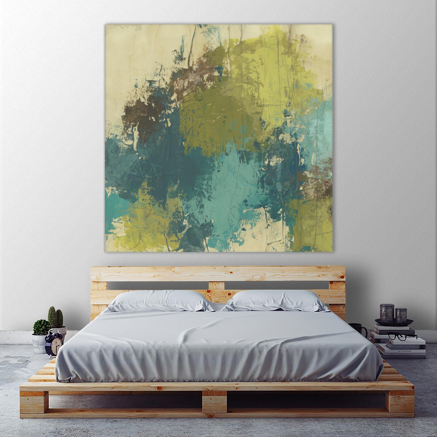 Blue Monday II by June Erica Vess on GIANT ART - green abstract