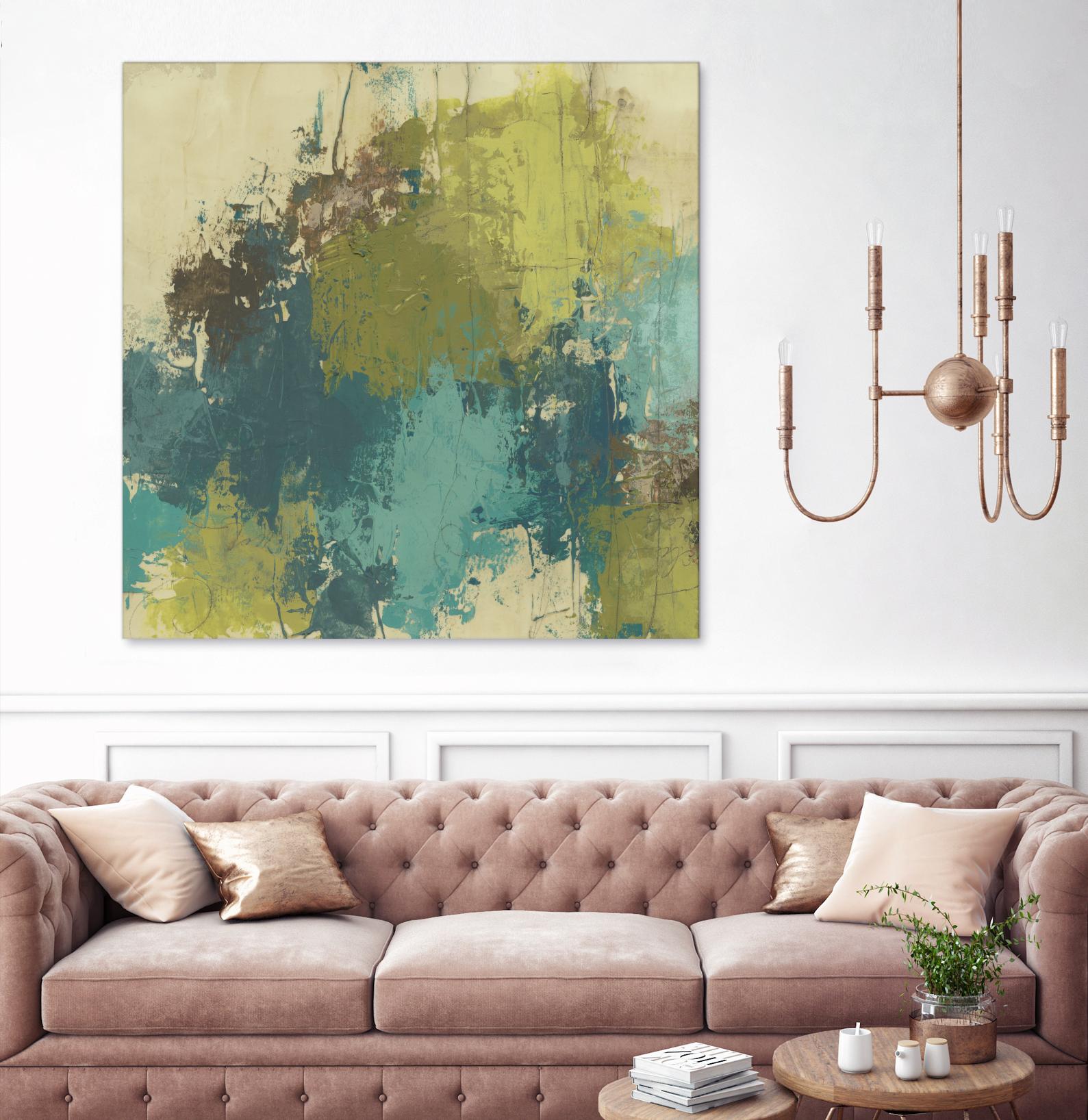 Blue Monday II by June Erica Vess on GIANT ART - green abstract