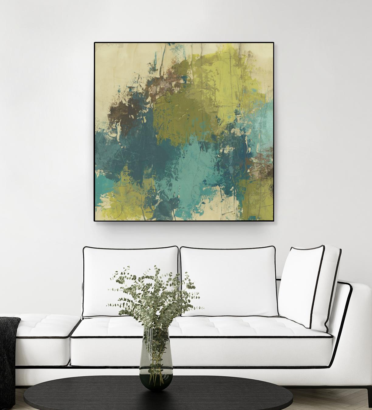 Blue Monday II by June Erica Vess on GIANT ART - green abstract