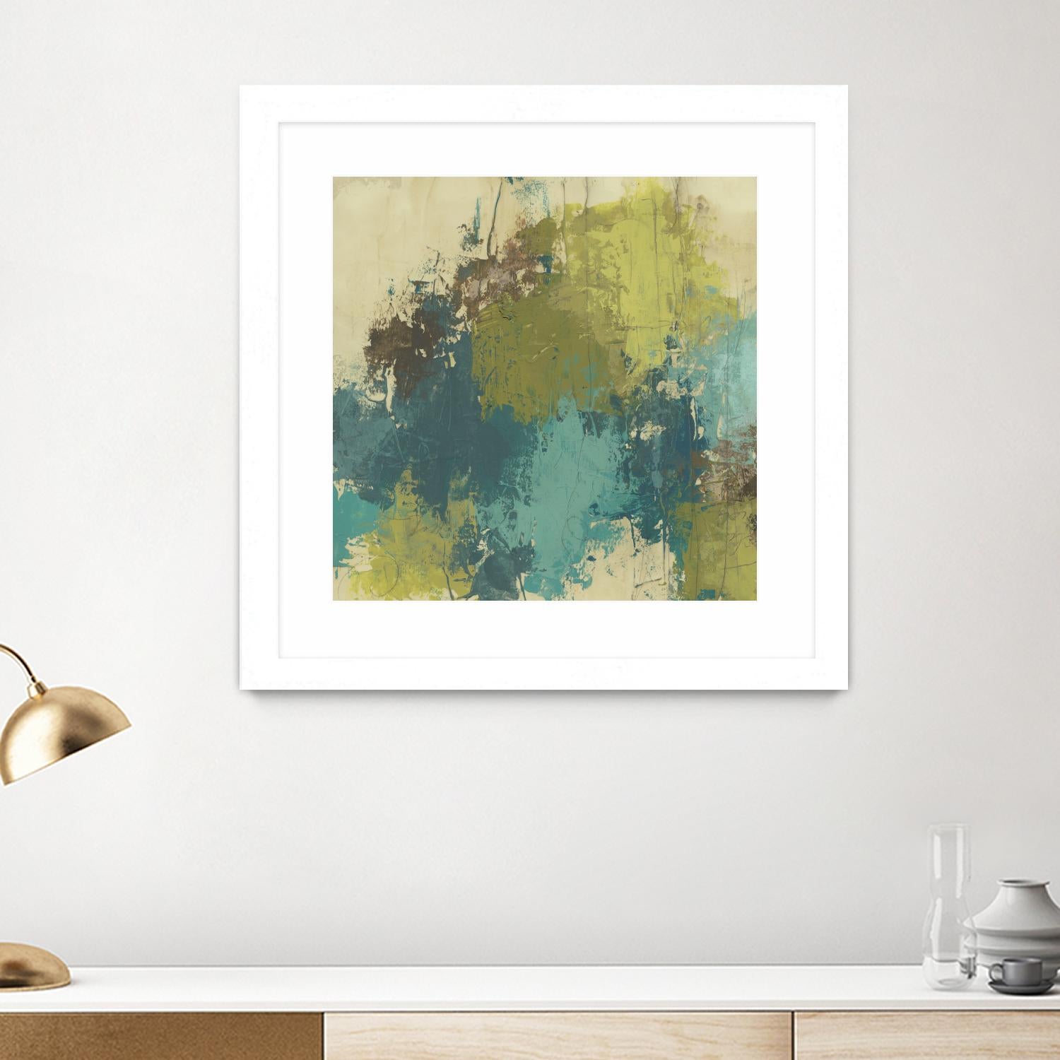 Blue Monday II by June Erica Vess on GIANT ART - green abstract