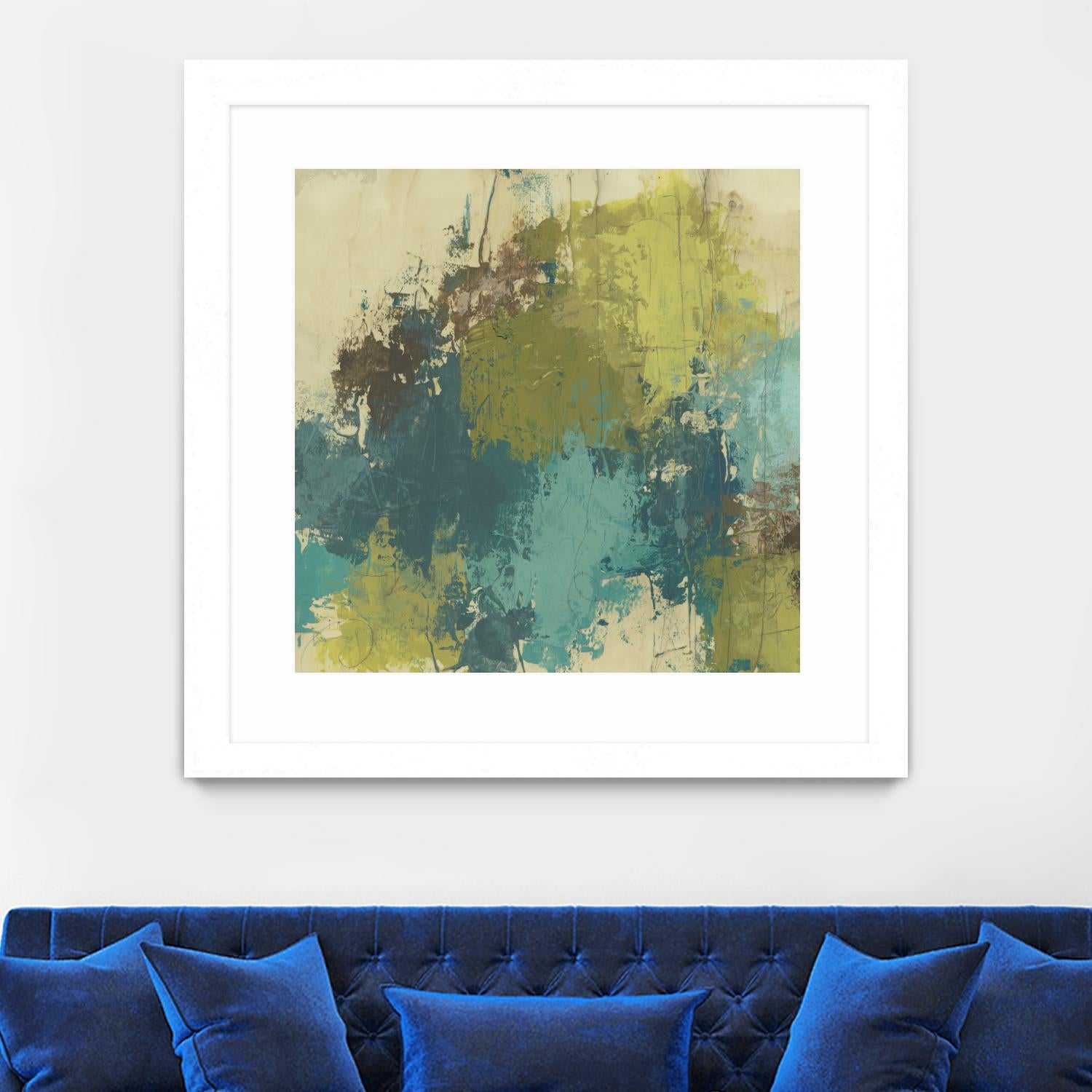 Blue Monday II by June Erica Vess on GIANT ART - green abstract