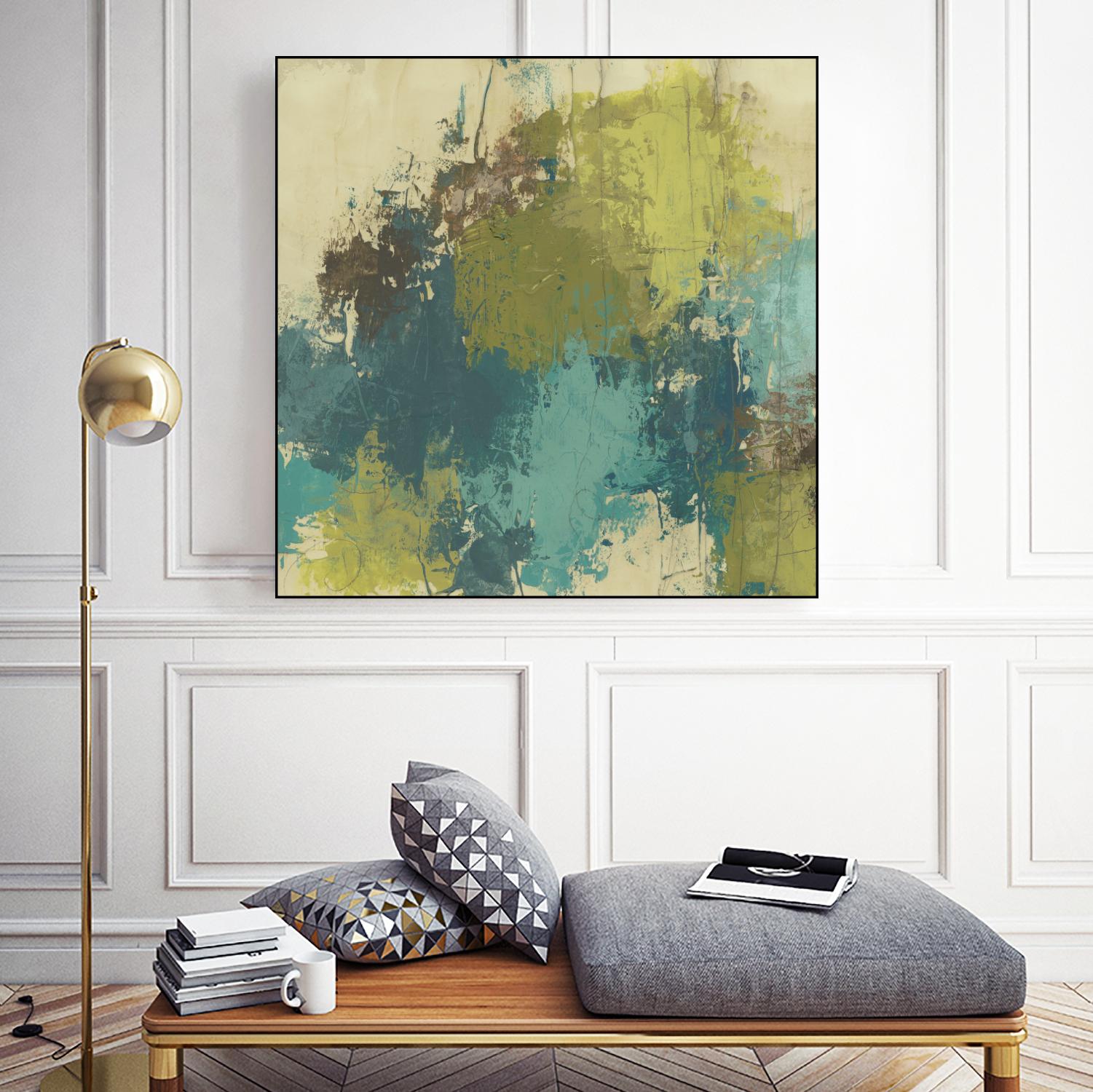 Blue Monday II by June Erica Vess on GIANT ART - green abstract