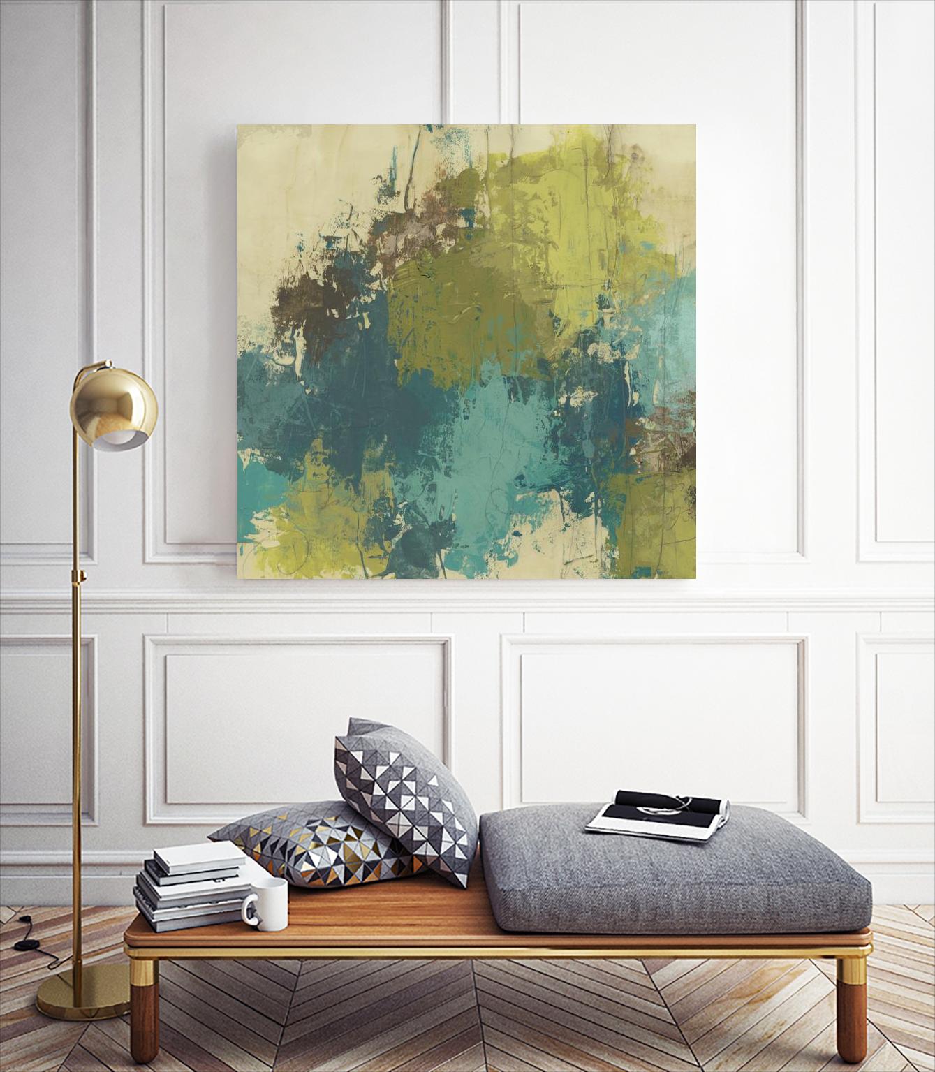 Blue Monday II by June Erica Vess on GIANT ART - green abstract