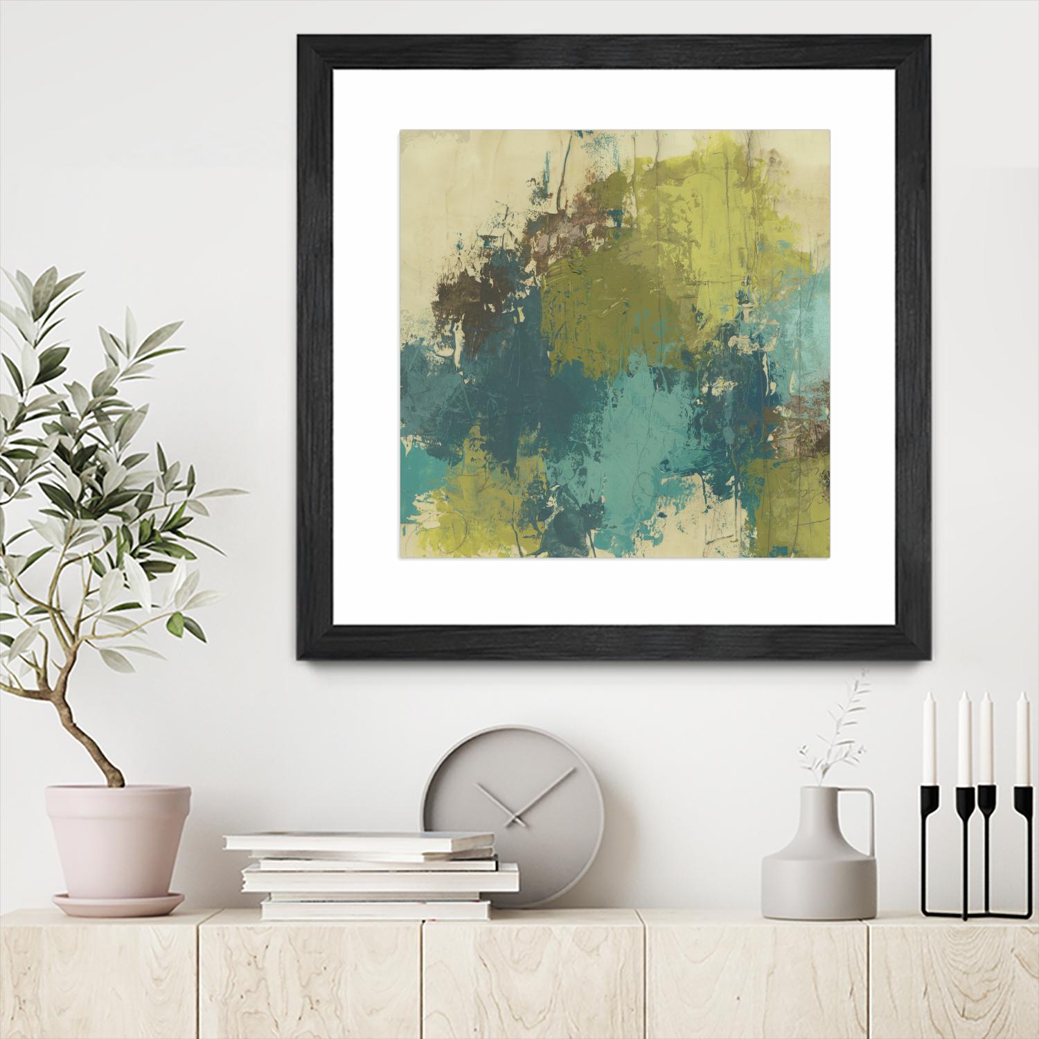 Blue Monday II by June Erica Vess on GIANT ART - green abstract