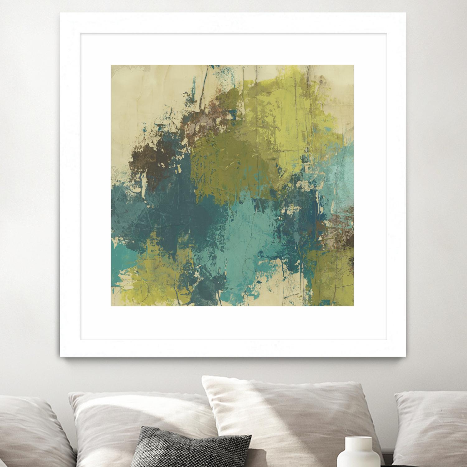 Blue Monday II by June Erica Vess on GIANT ART - green abstract