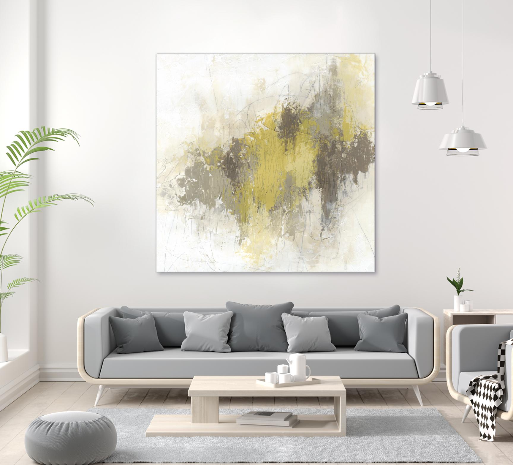 Saffron Abstract I by June Erica Vess on GIANT ART - yellow abstract abstract