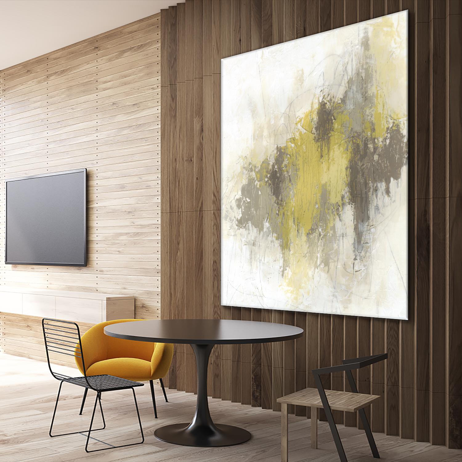 Saffron Abstract I by June Erica Vess on GIANT ART - yellow abstract abstract