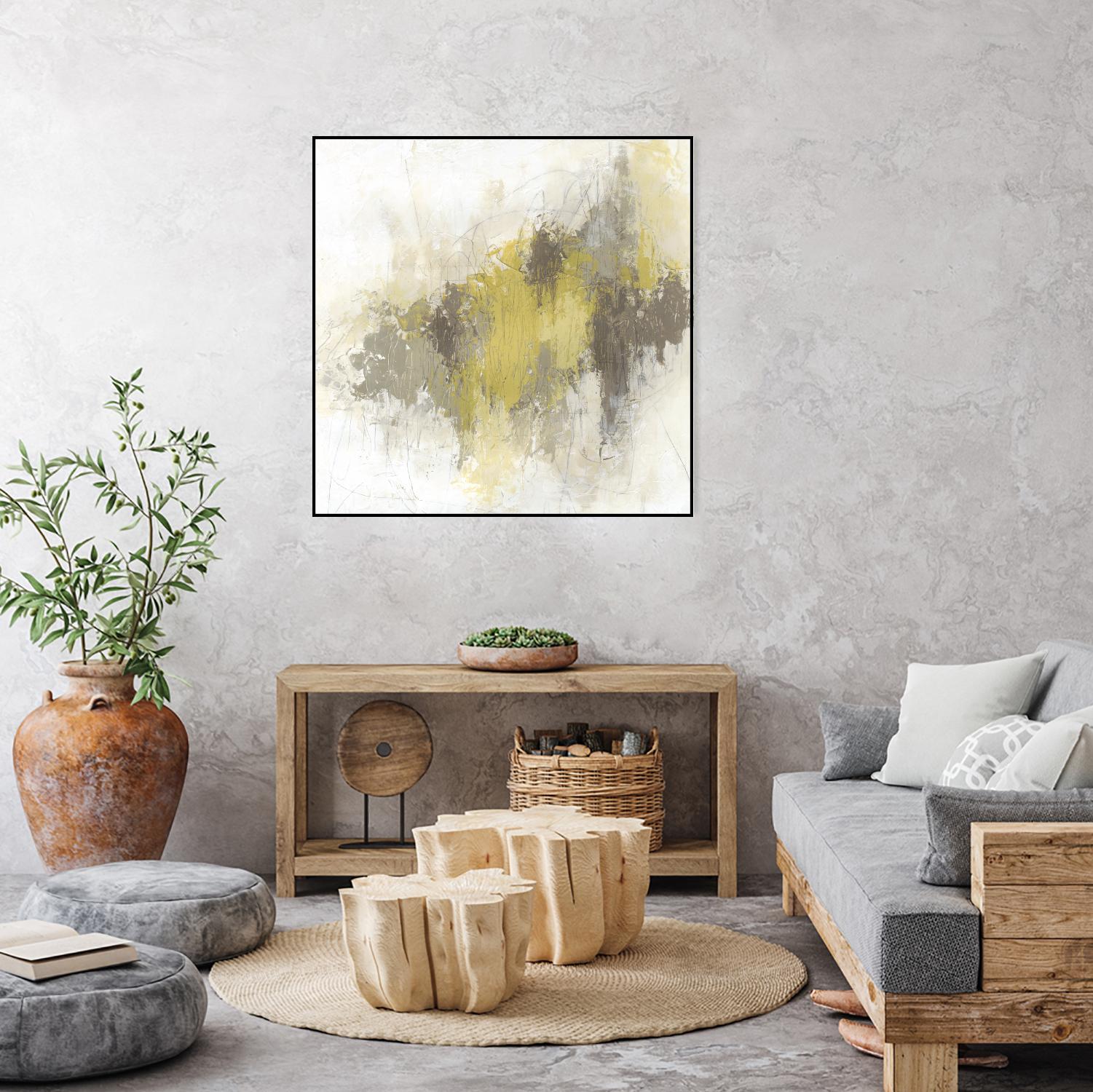 Saffron Abstract I by June Erica Vess on GIANT ART - yellow abstract abstract