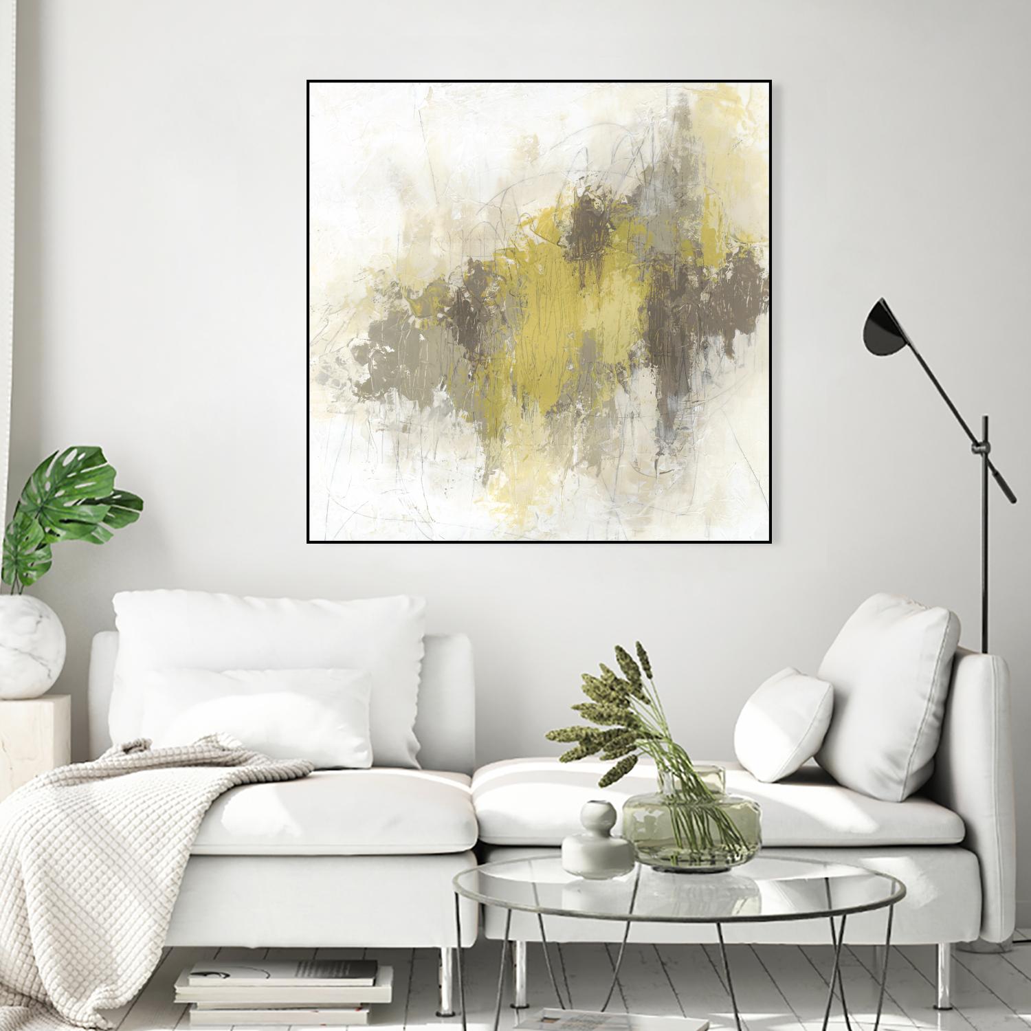 Saffron Abstract I by June Erica Vess on GIANT ART - yellow abstract abstract