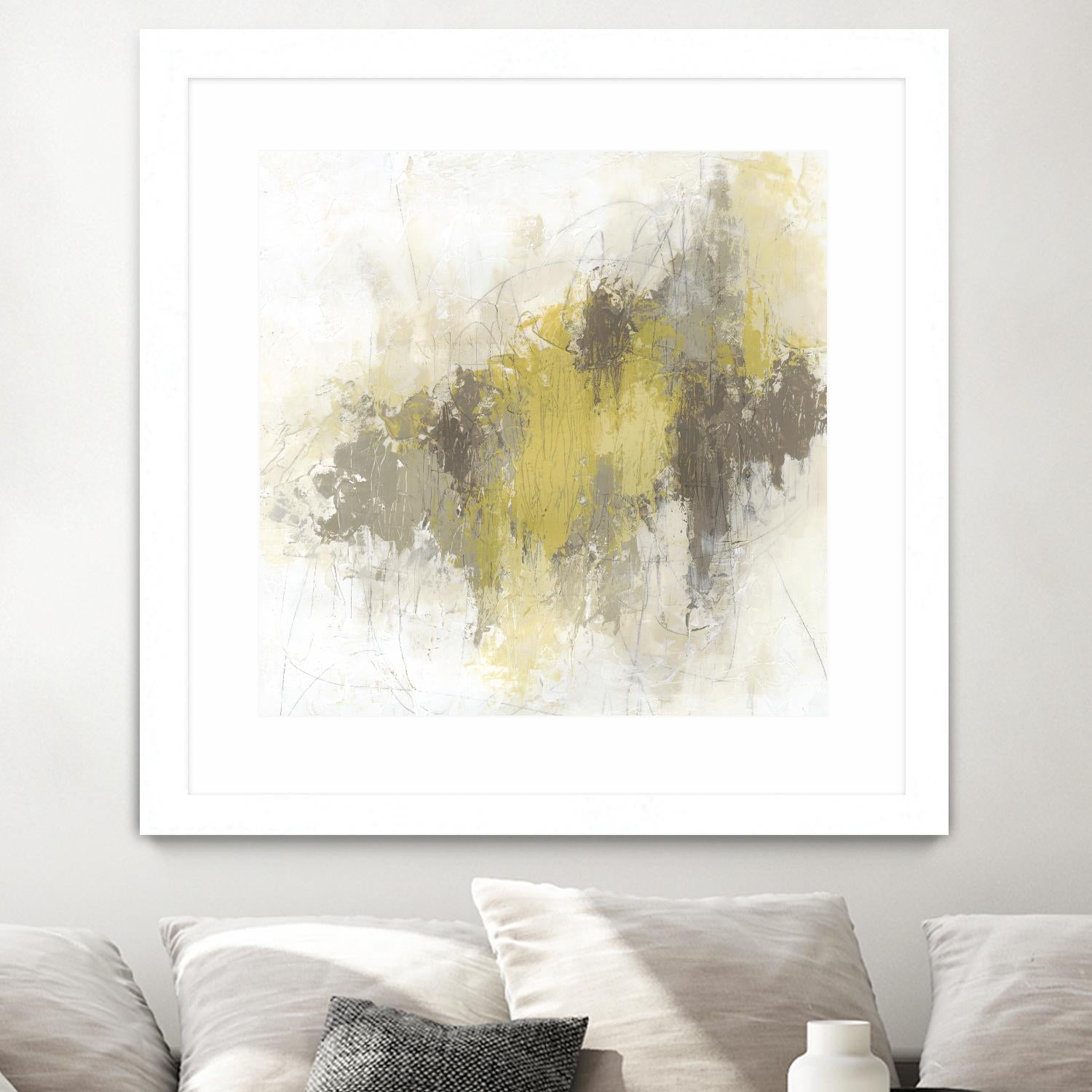 Saffron Abstract I by June Erica Vess on GIANT ART - yellow abstract abstract