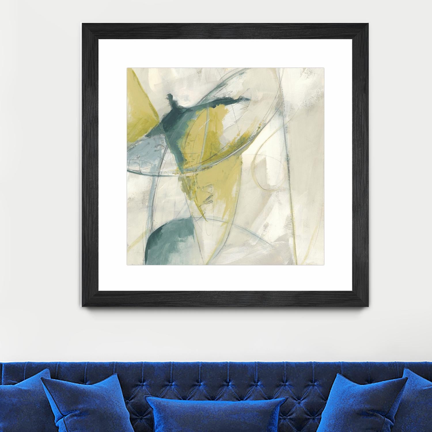 Footnote II by June Erica Vess on GIANT ART - blue abstract