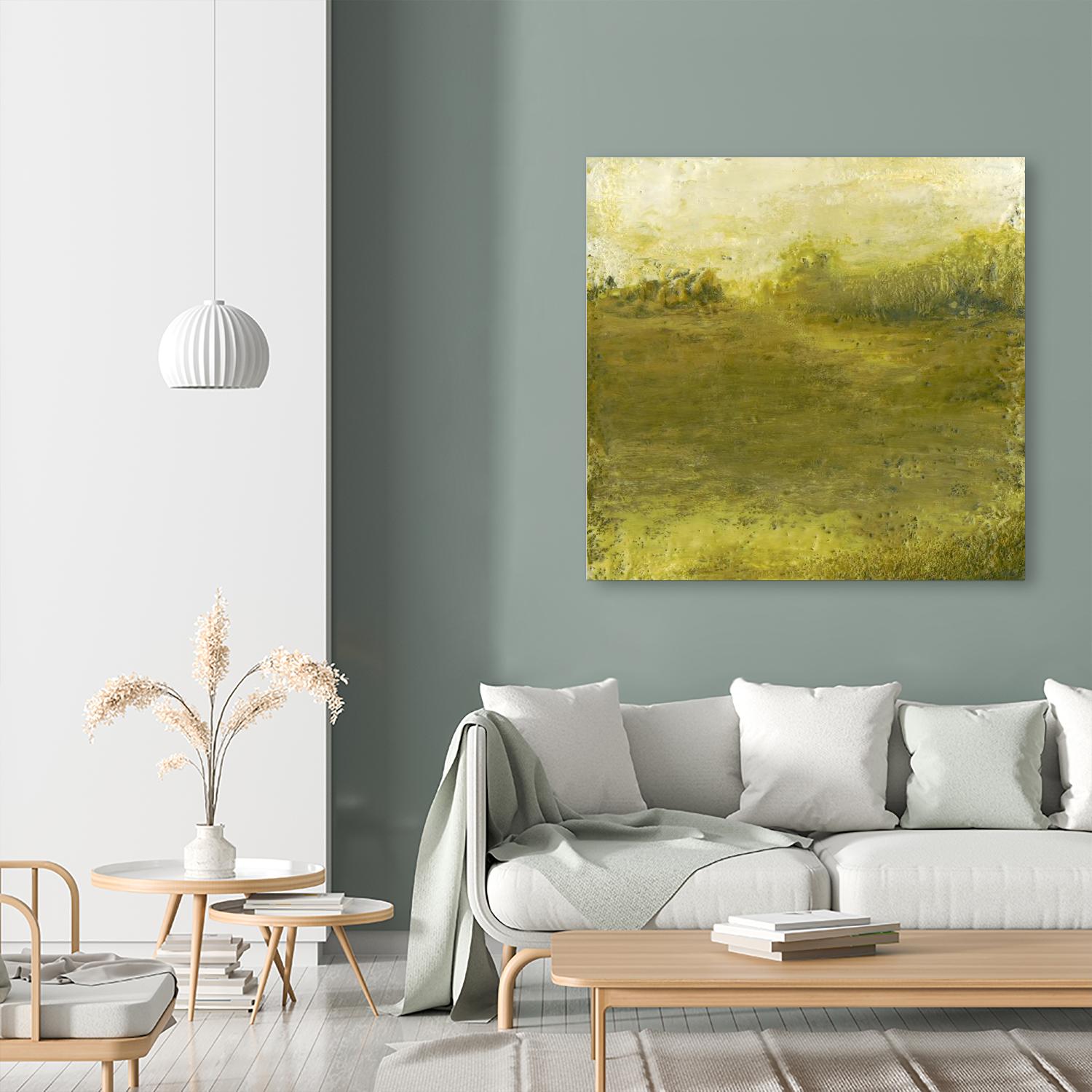 Summer Day I by Sharon Gordon on GIANT ART - green sea scene