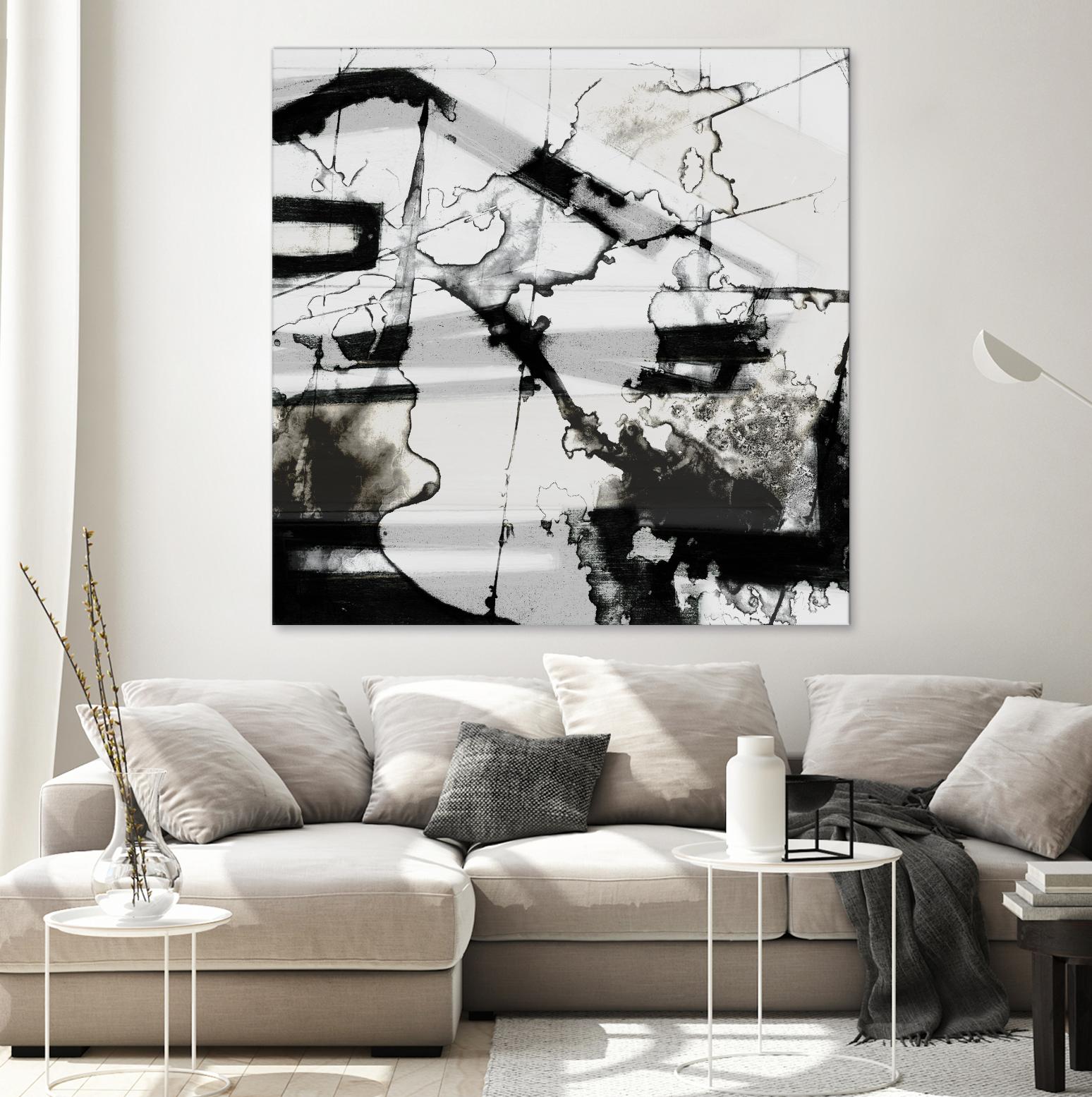 In Motion III by Jennifer Goldberger on GIANT ART - black abstract