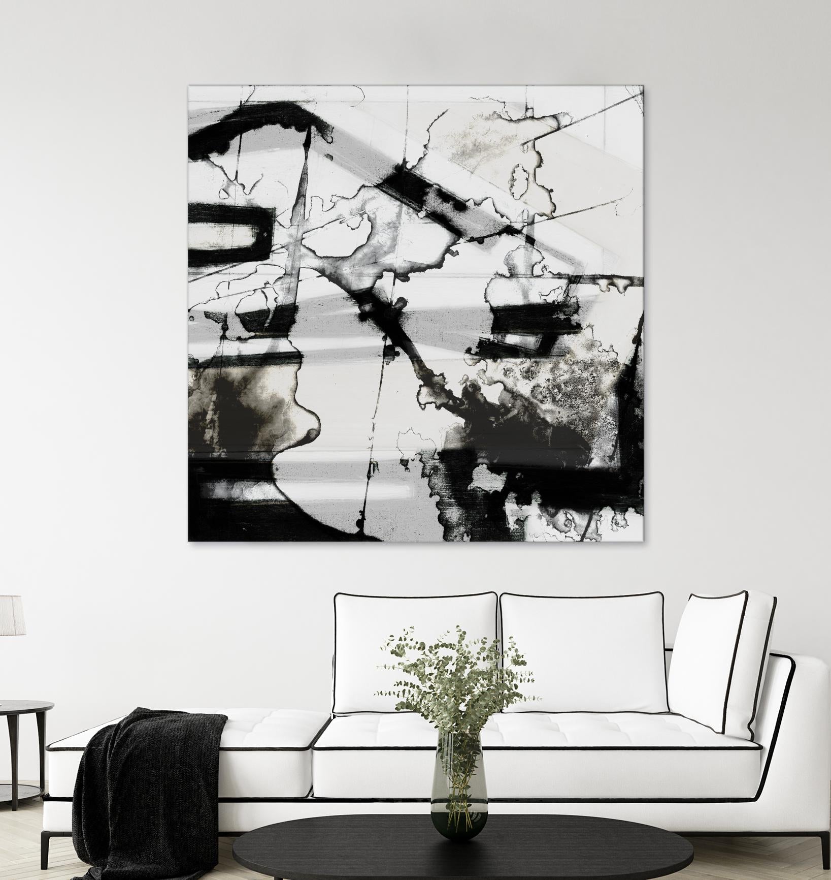 In Motion III by Jennifer Goldberger on GIANT ART - black abstract