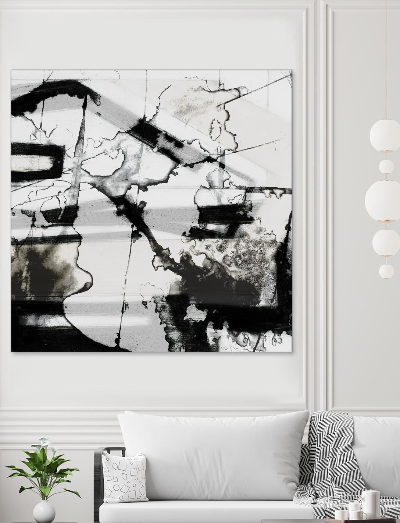 In Motion III by Jennifer Goldberger on GIANT ART - black abstract