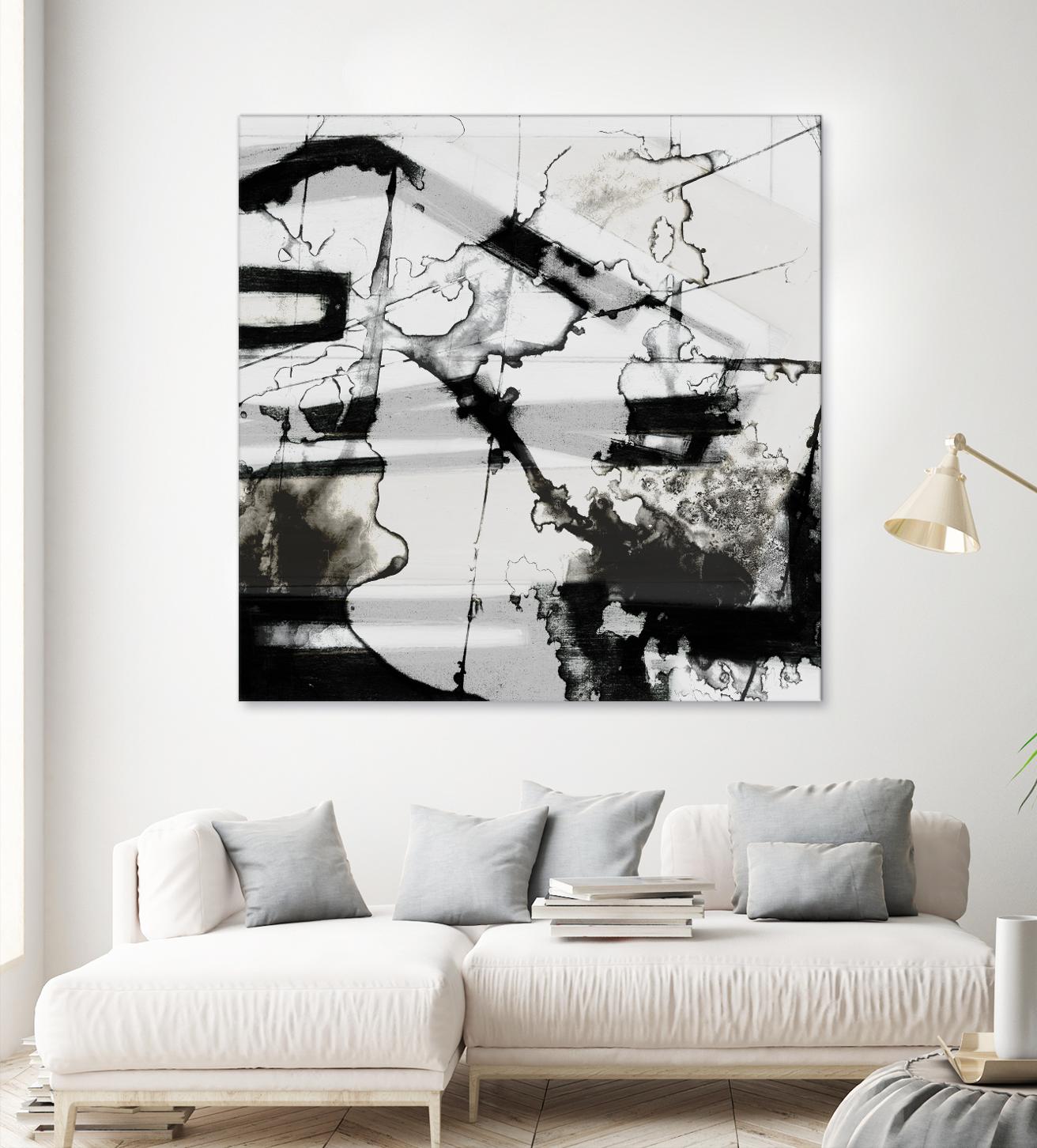 In Motion III by Jennifer Goldberger on GIANT ART - black abstract