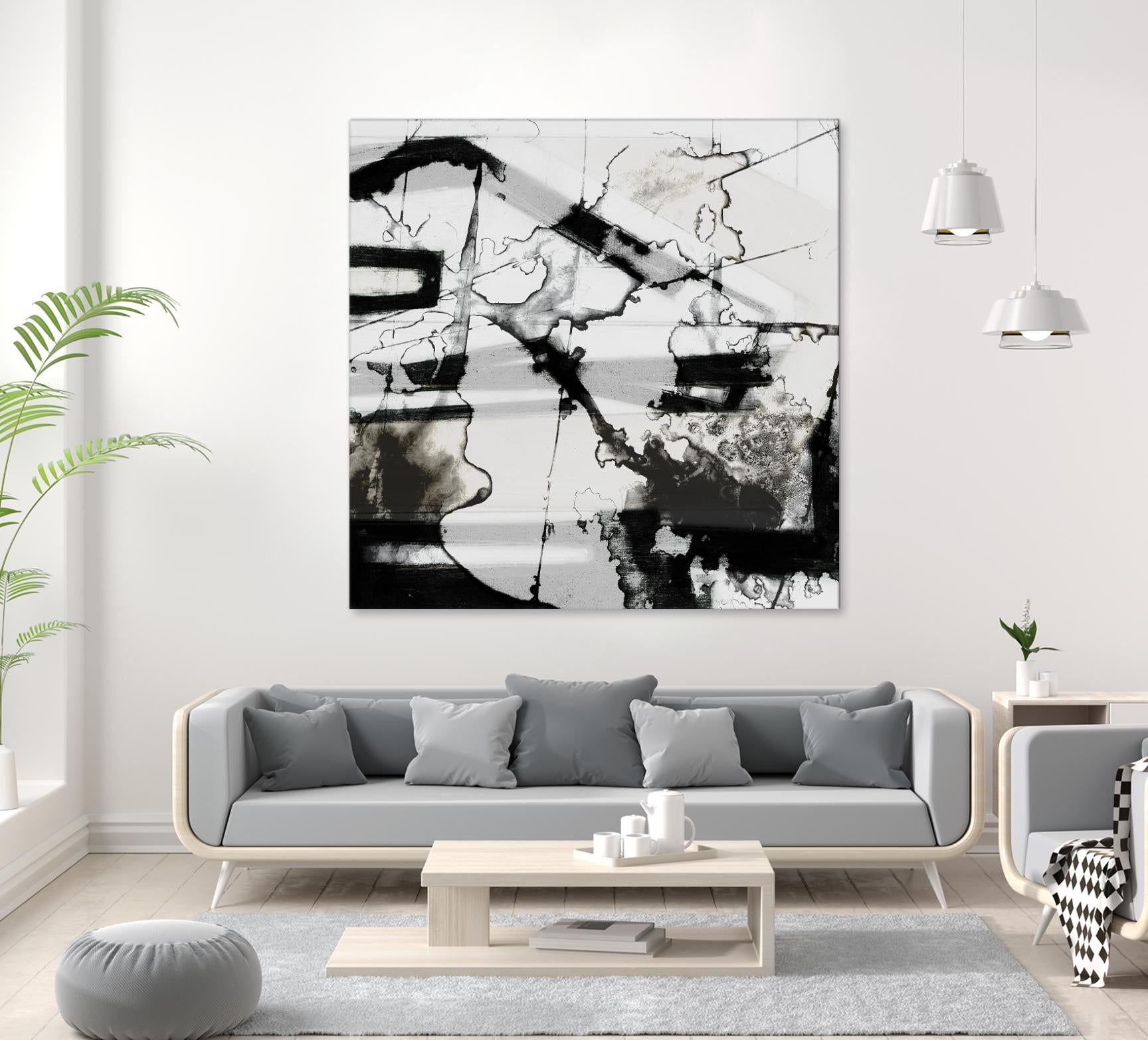 In Motion III by Jennifer Goldberger on GIANT ART - black abstract