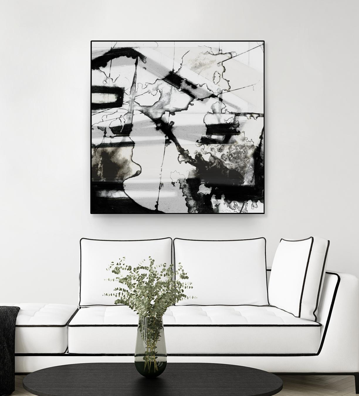 In Motion III by Jennifer Goldberger on GIANT ART - black abstract