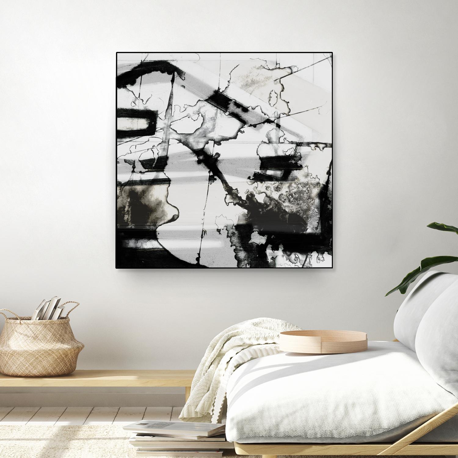 In Motion III by Jennifer Goldberger on GIANT ART - black abstract